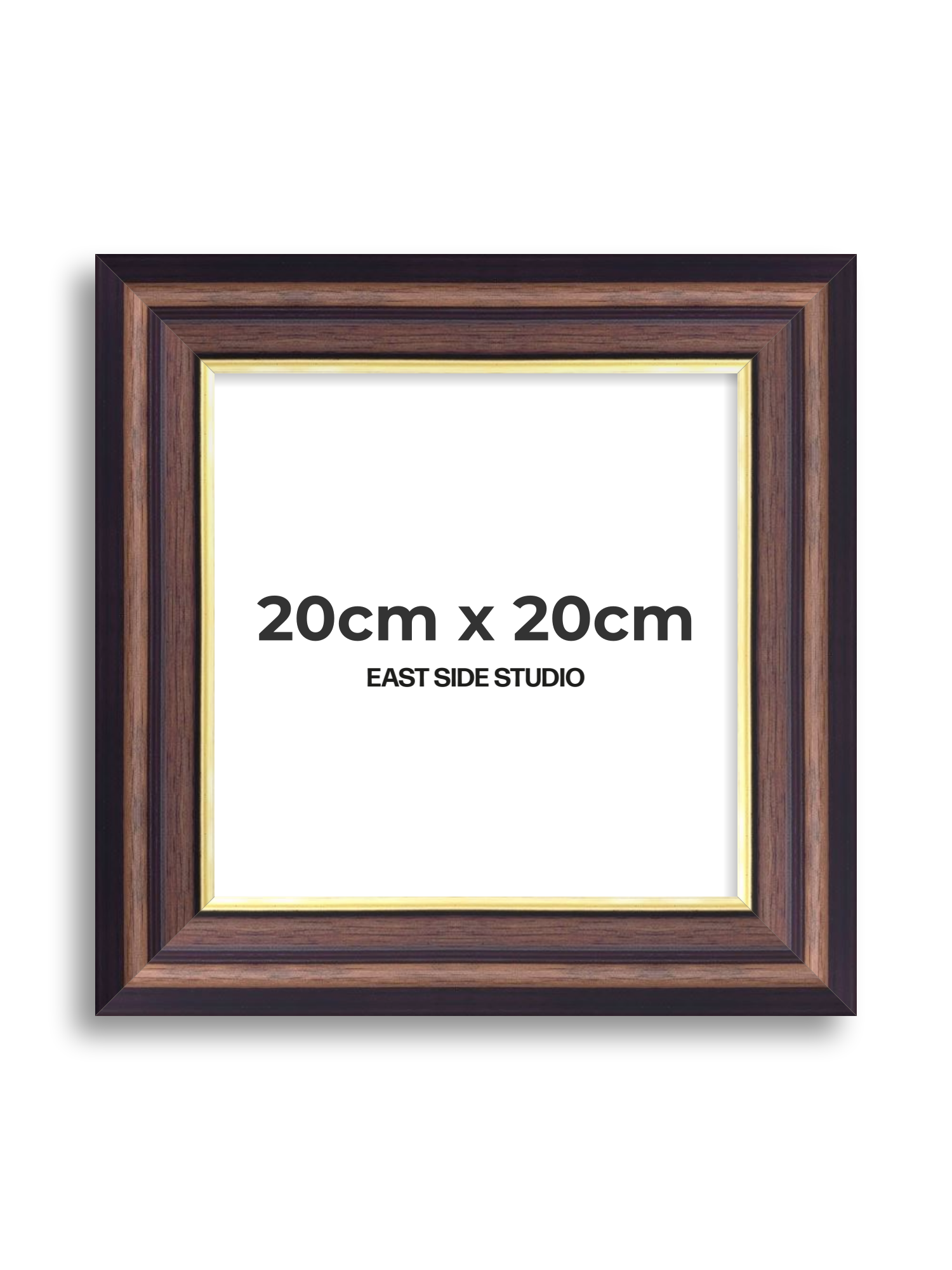 Antique Walnut & Gold 20cm x 20cm picture frame