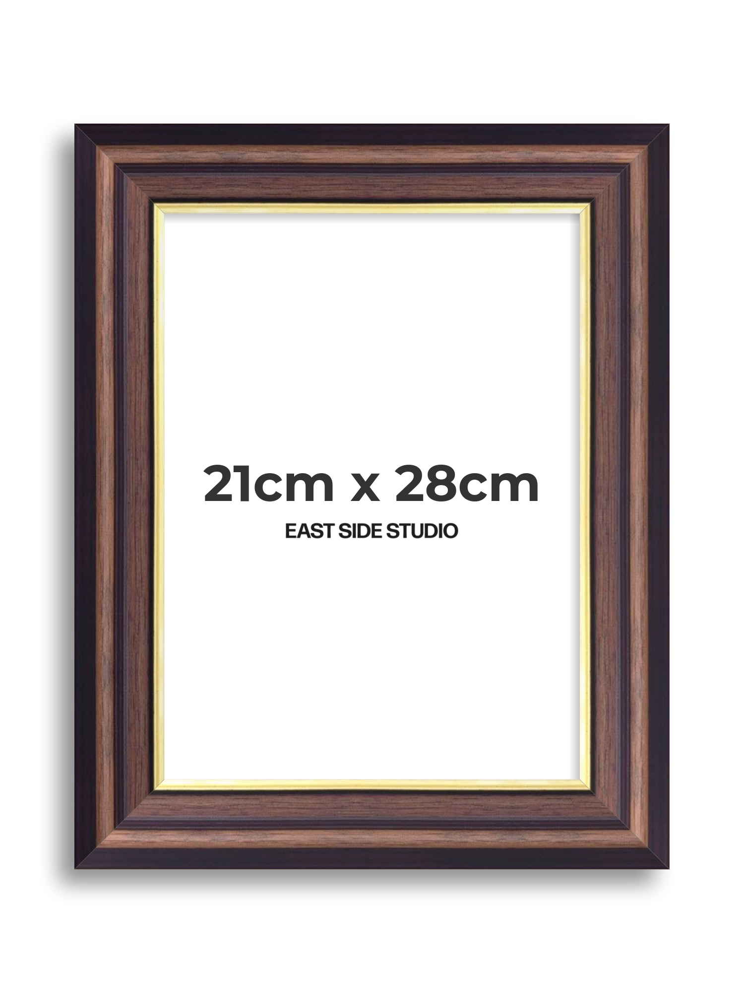 Antique Walnut & Gold 21cm x 28cm picture frame