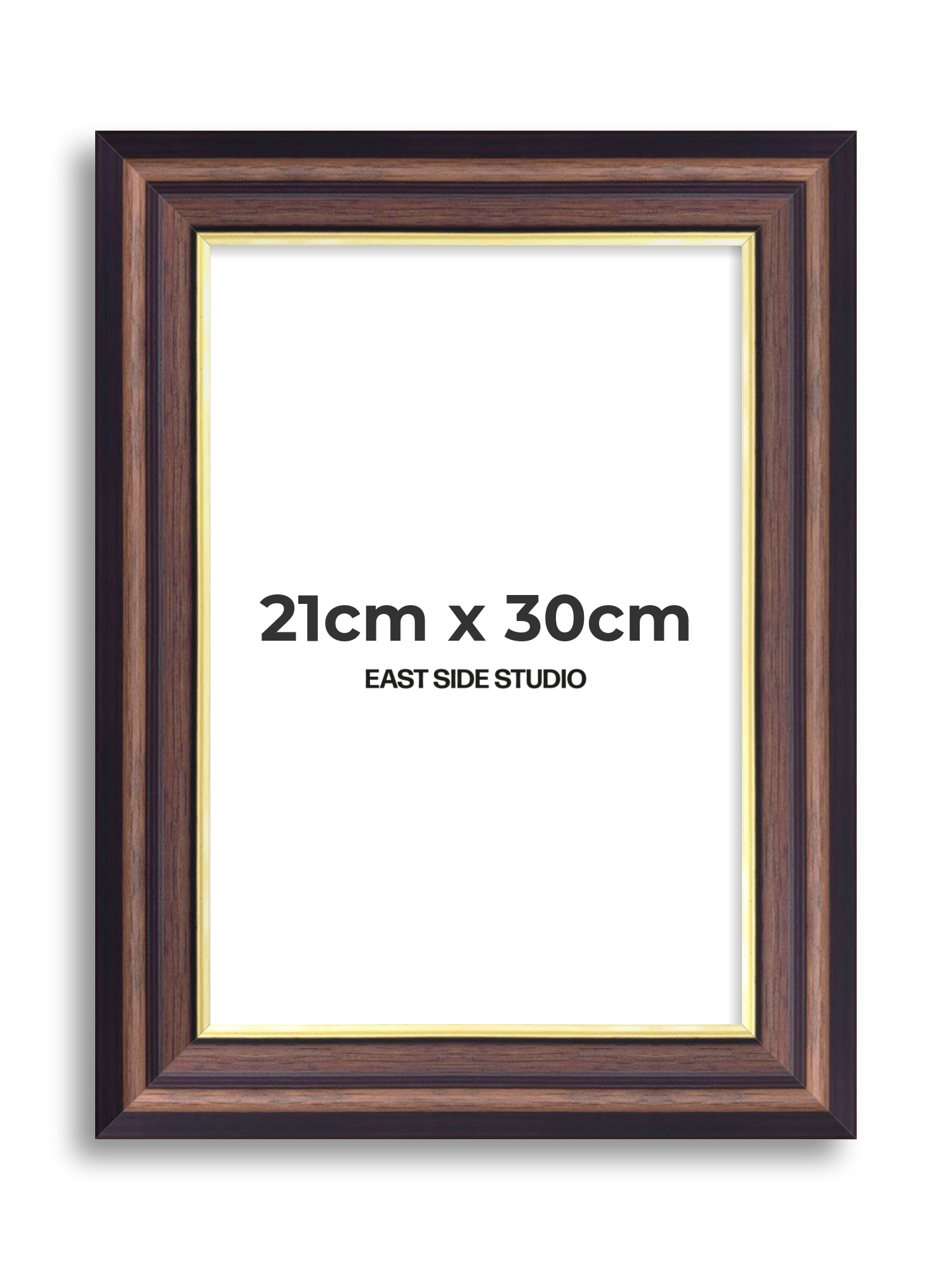 Antique Walnut & Gold 21cm x 30cm picture frame