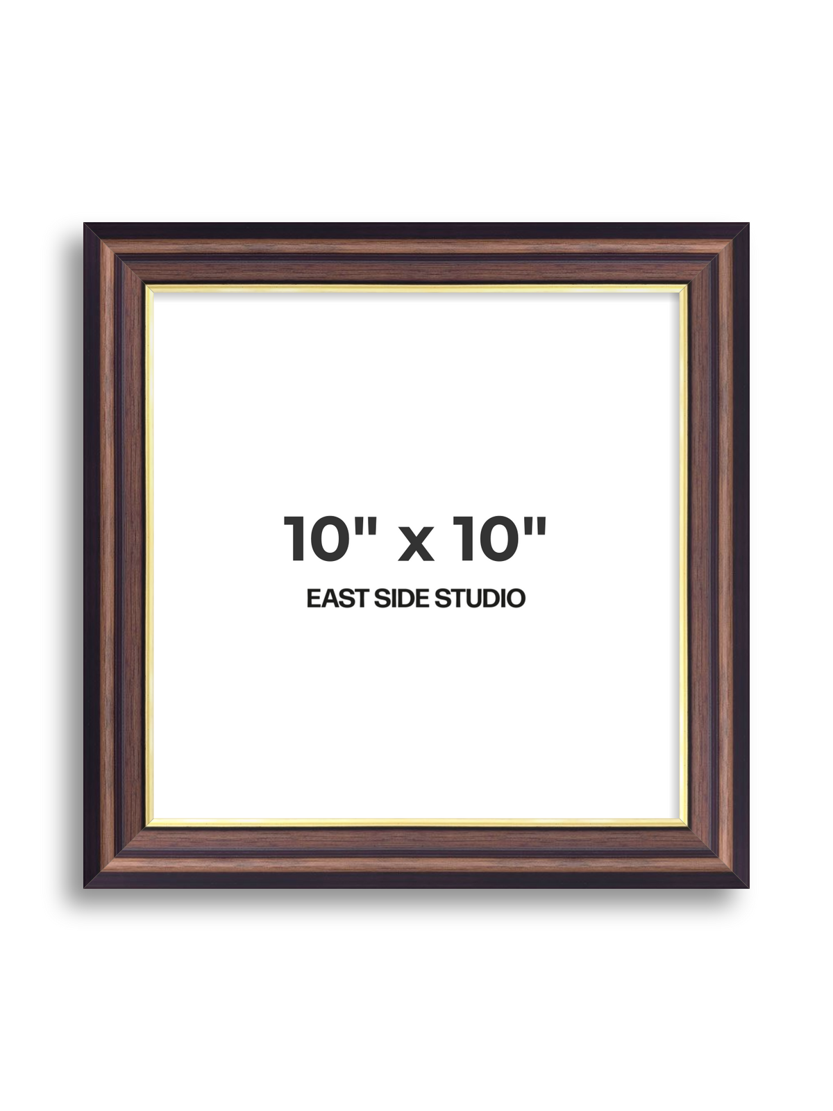 Antique Walnut & Gold 10" x 10" picture frame