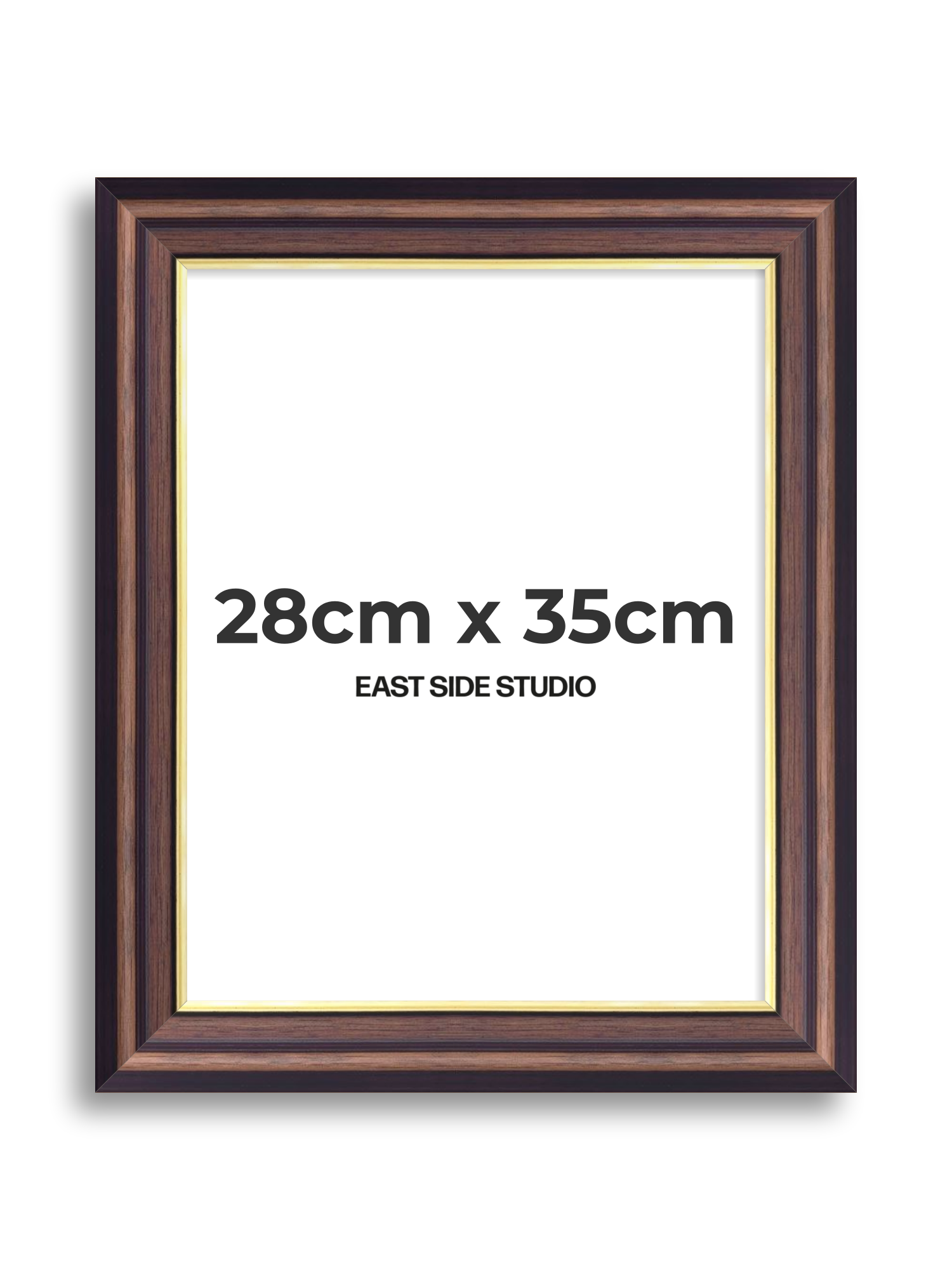 Antique Walnut & Gold 28cm x 35cm picture frame