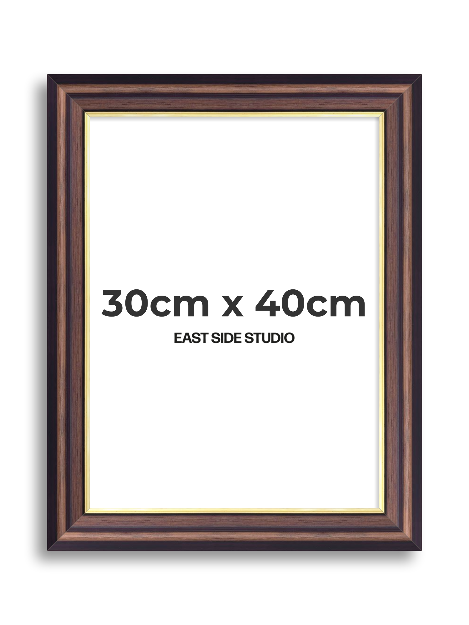 Antique Walnut & Gold 30cm x 40cm picture frame