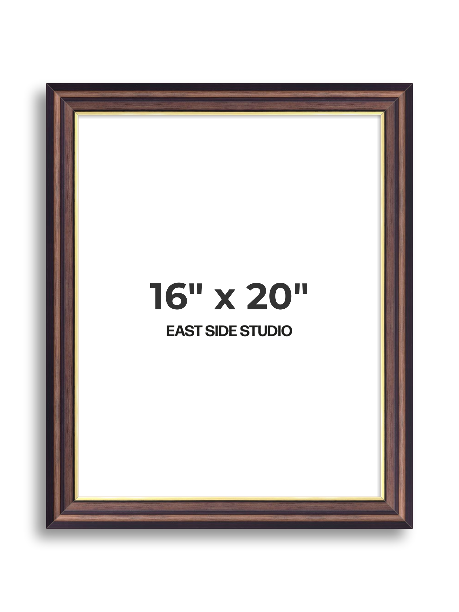 Antique Walnut & Gold 16" x 20" picture frame