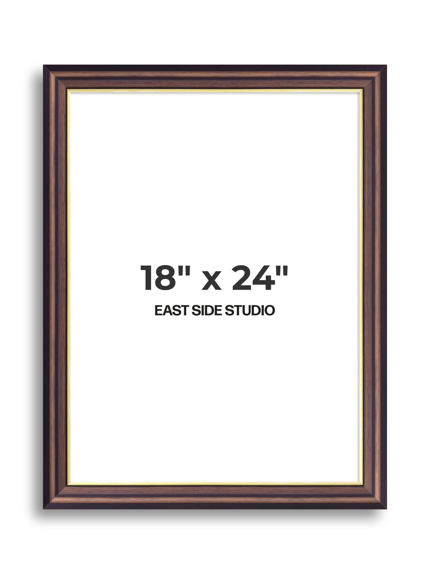 Antique Walnut & Gold 18" x 24" picture frame