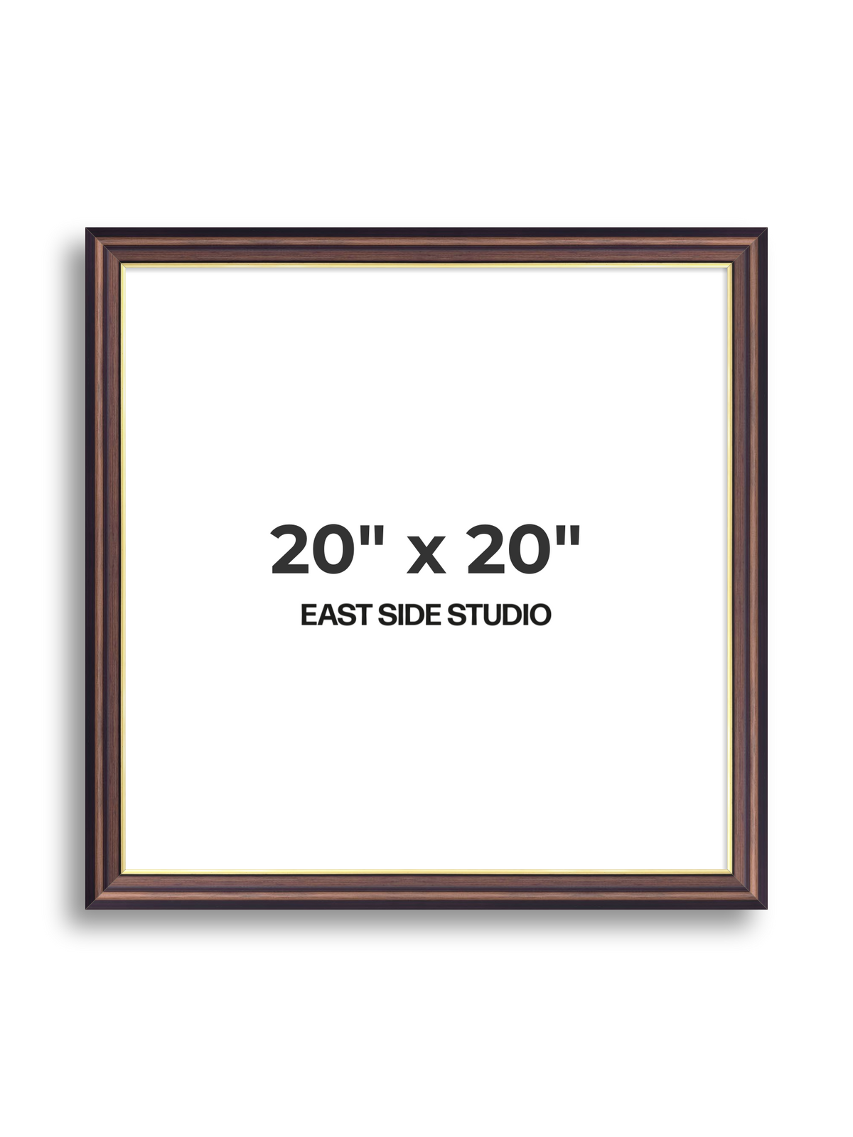 Antique Walnut & Gold 20" x 20" picture frame
