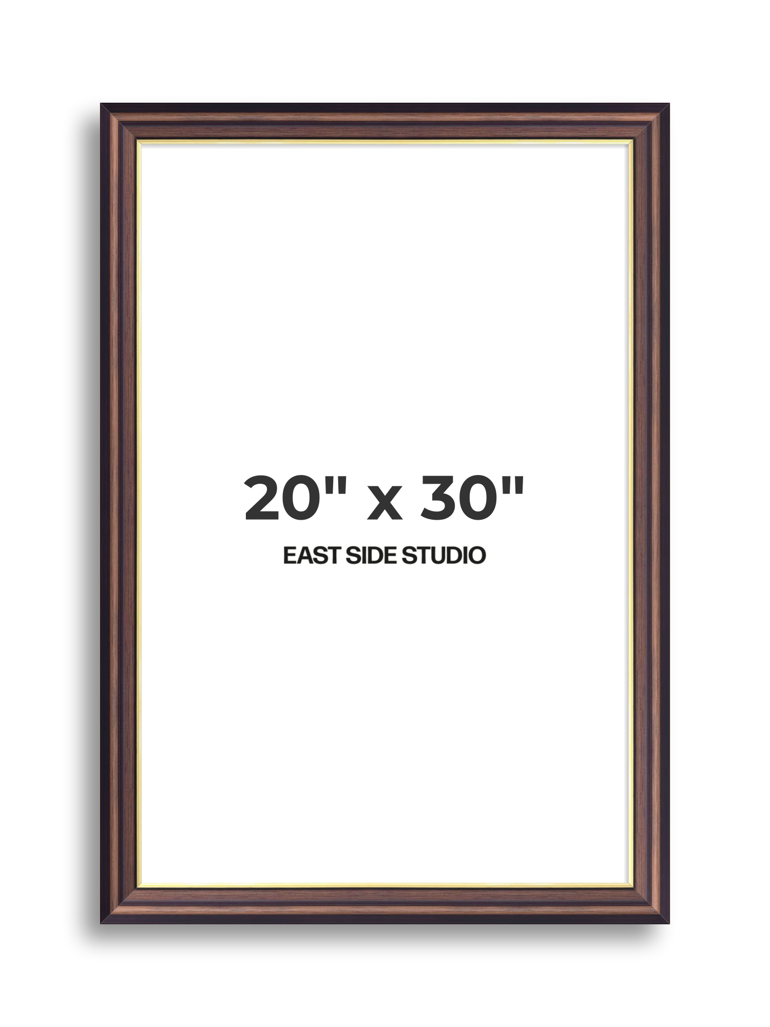 Antique Walnut & Gold 20" x 30" picture frame