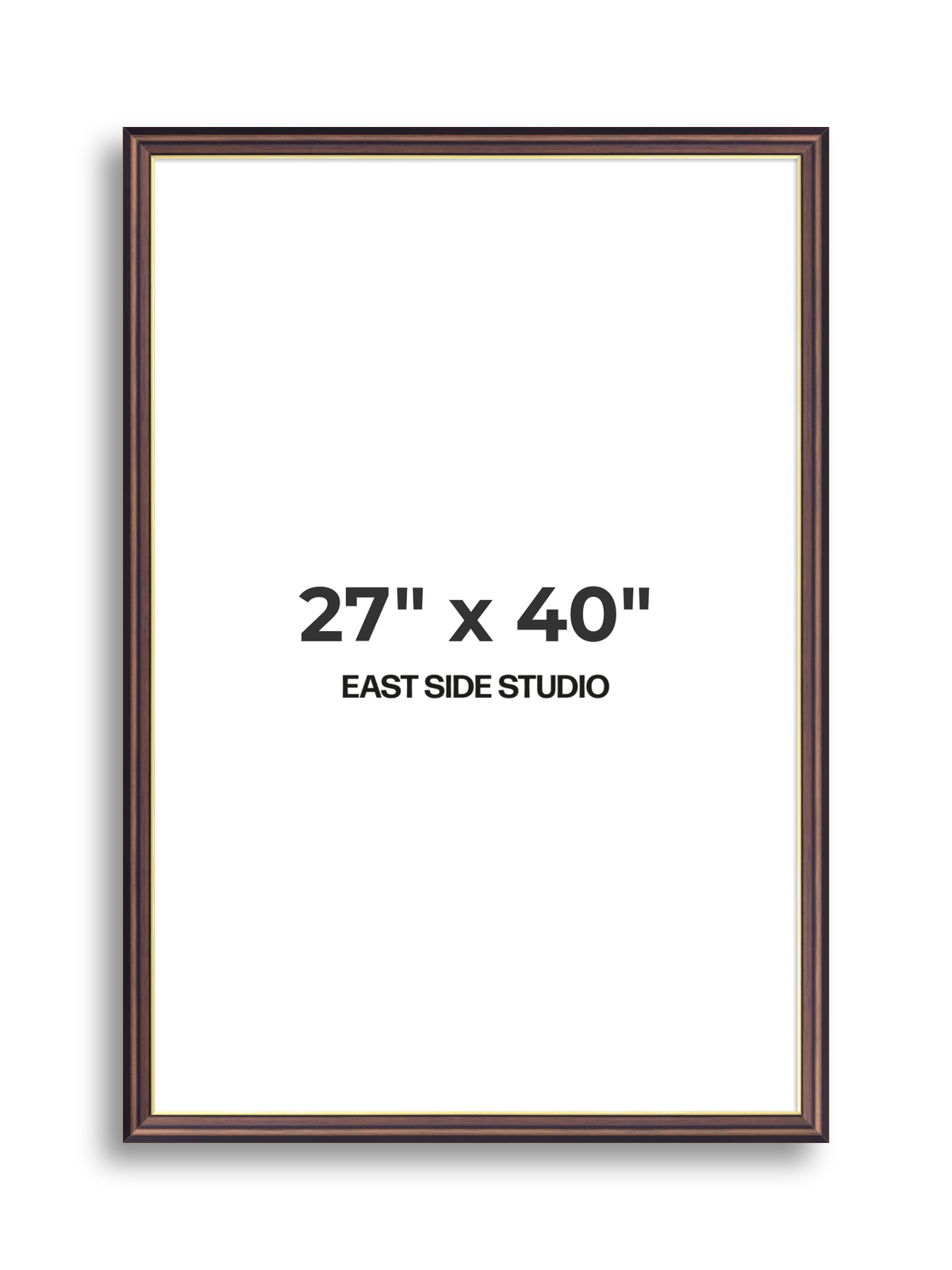 Antique Walnut & Gold 27" x 40" picture frame