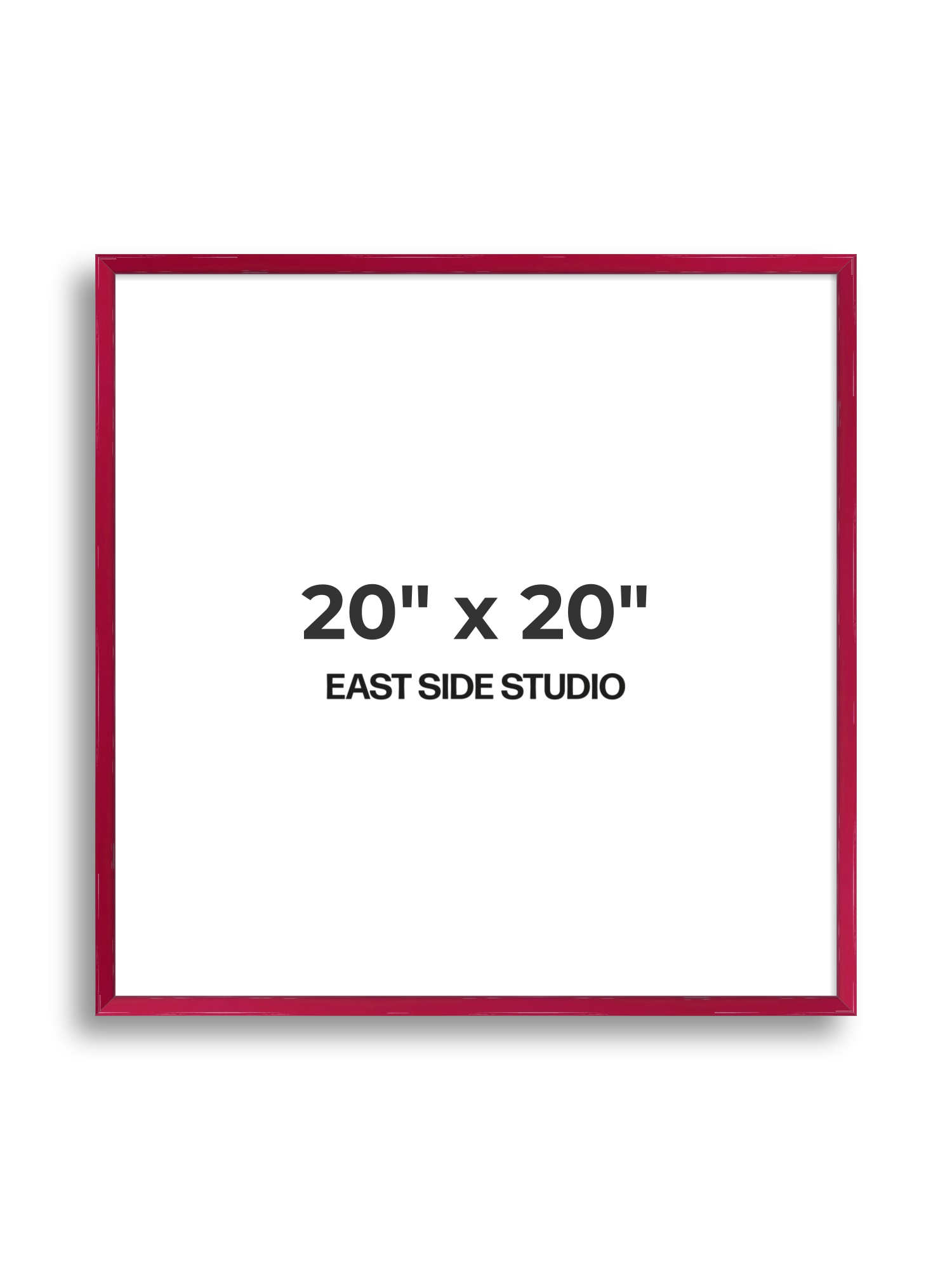 Crimson Red Gloss 20" x 20" picture frame
