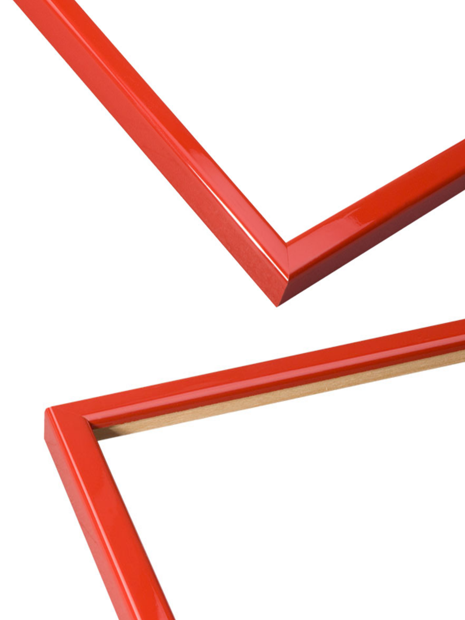 Crimson Red Gloss picture frame chevron view