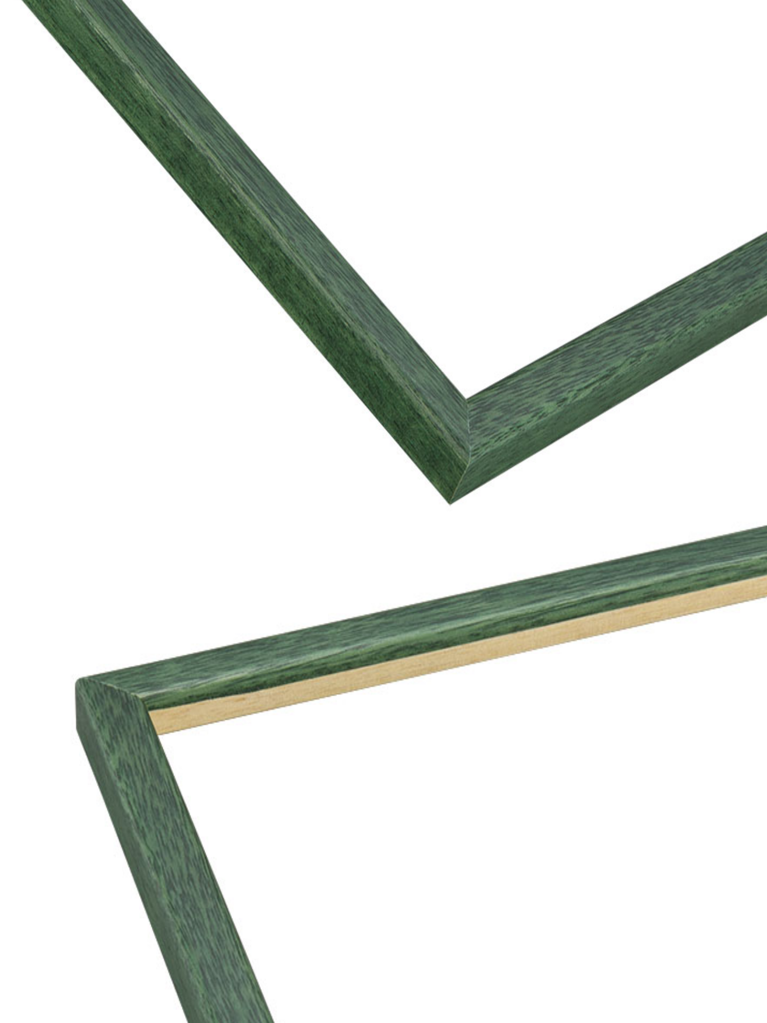 Forest Green Stain picture frame chevron view