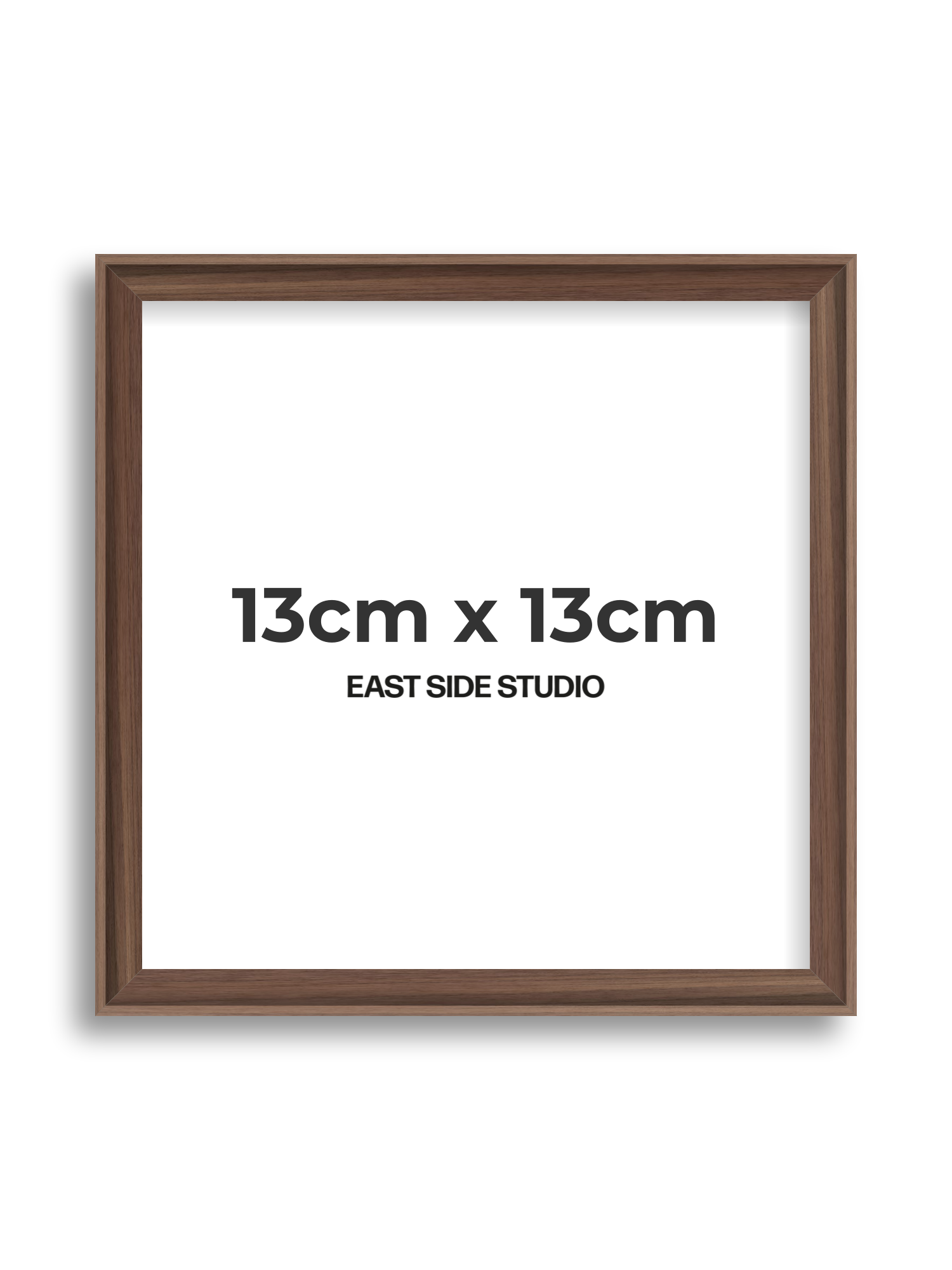 Walnut 13cm x 13cm picture frame