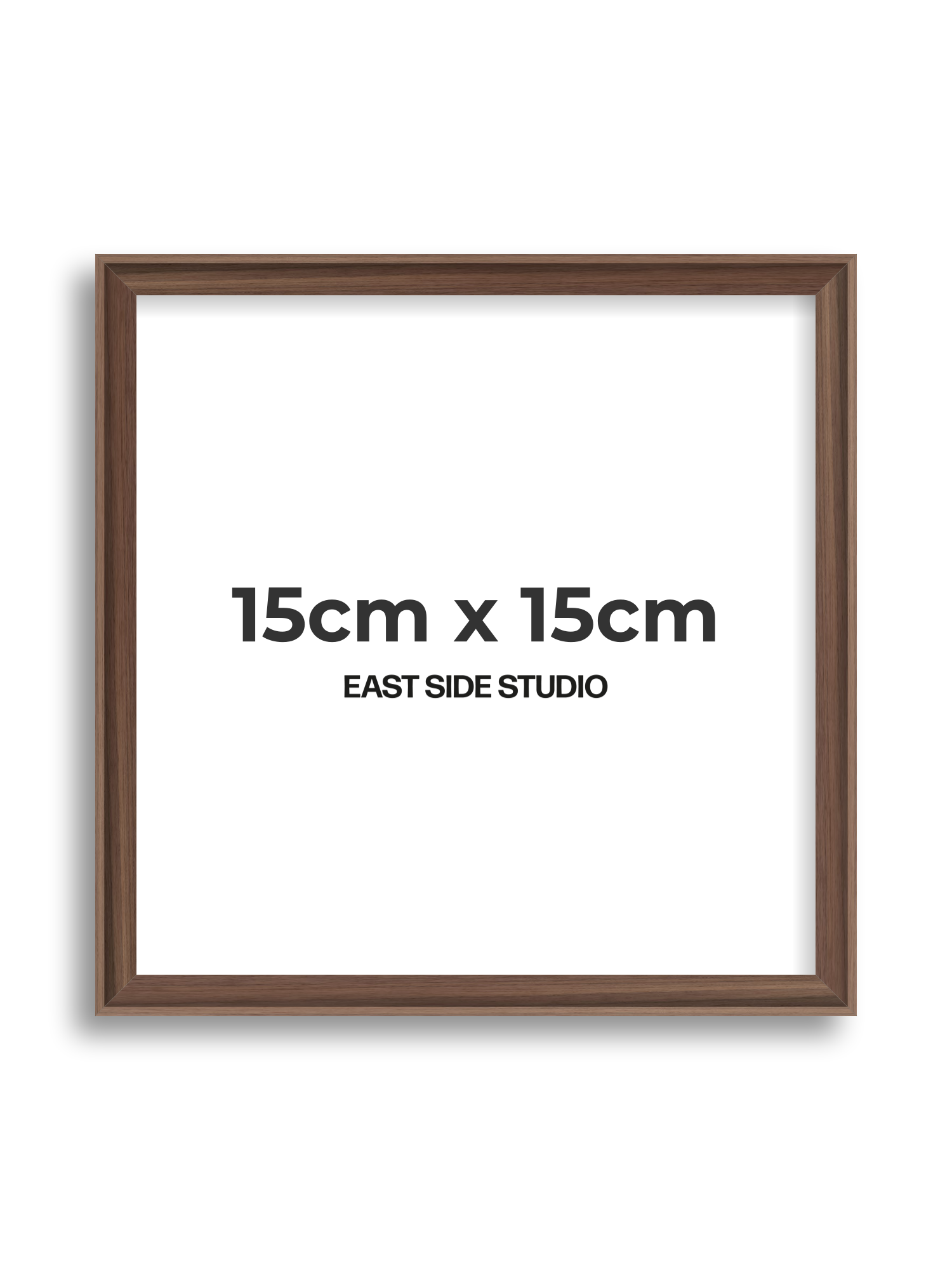 Walnut 15cm x 15cm picture frame