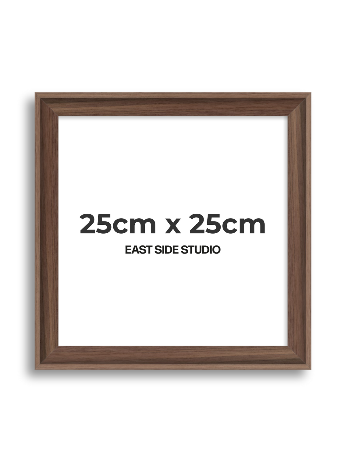 Walnut 25cm x 25cm picture frame