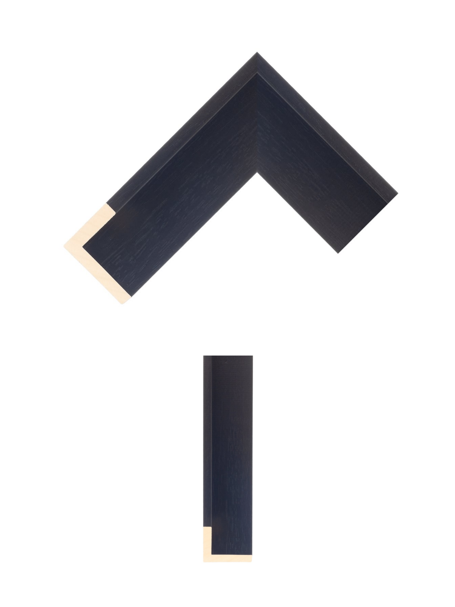 Black Stain canvas tray frame corner and side profile