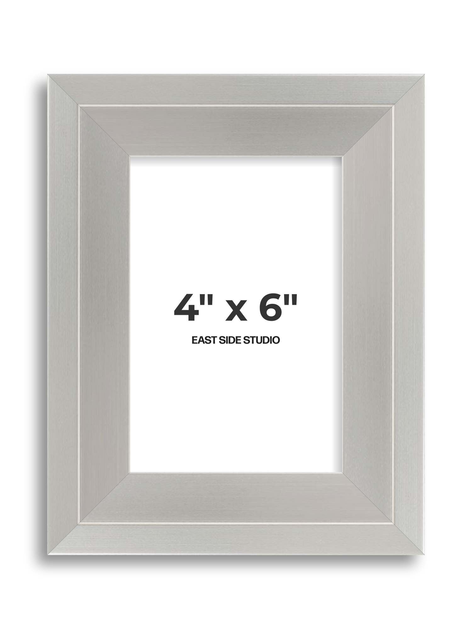 Light silver 4" x 6" picture frame