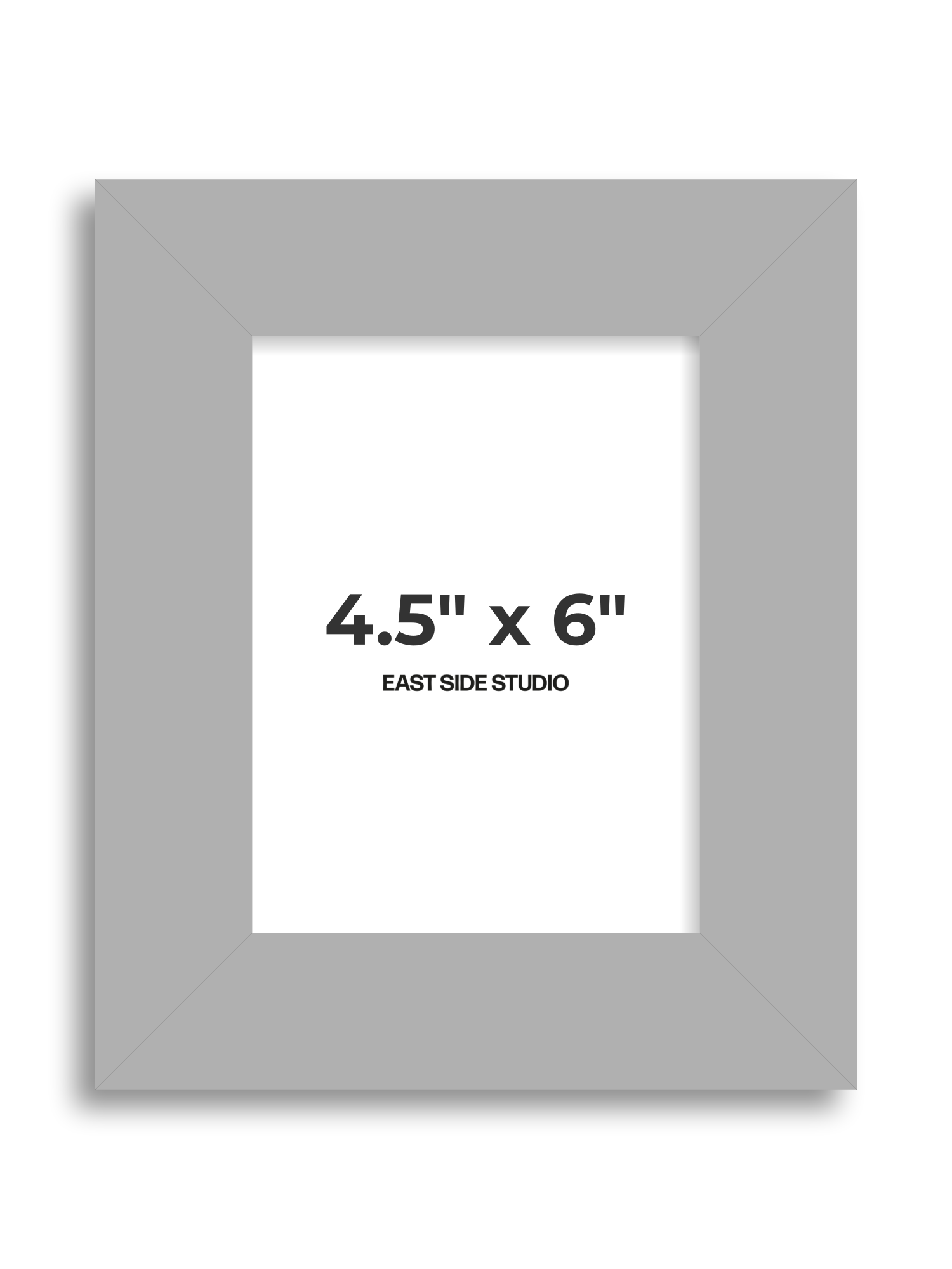 Light silver 4.5" x 6" picture frame