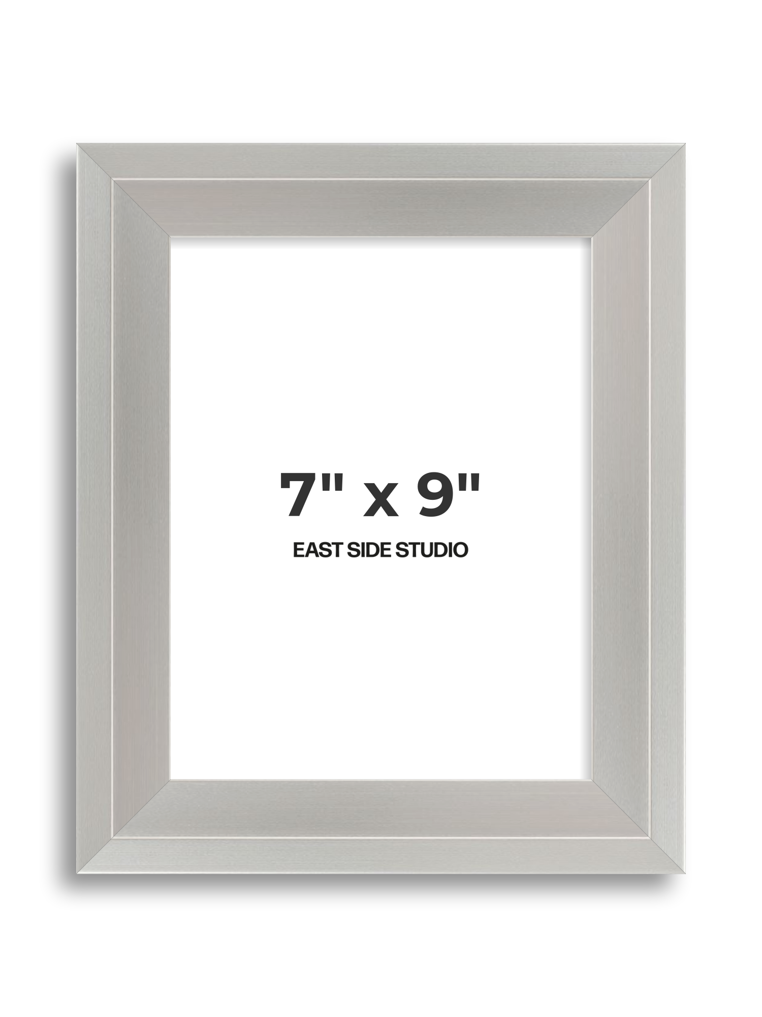 Light silver 7" x 9" picture frame