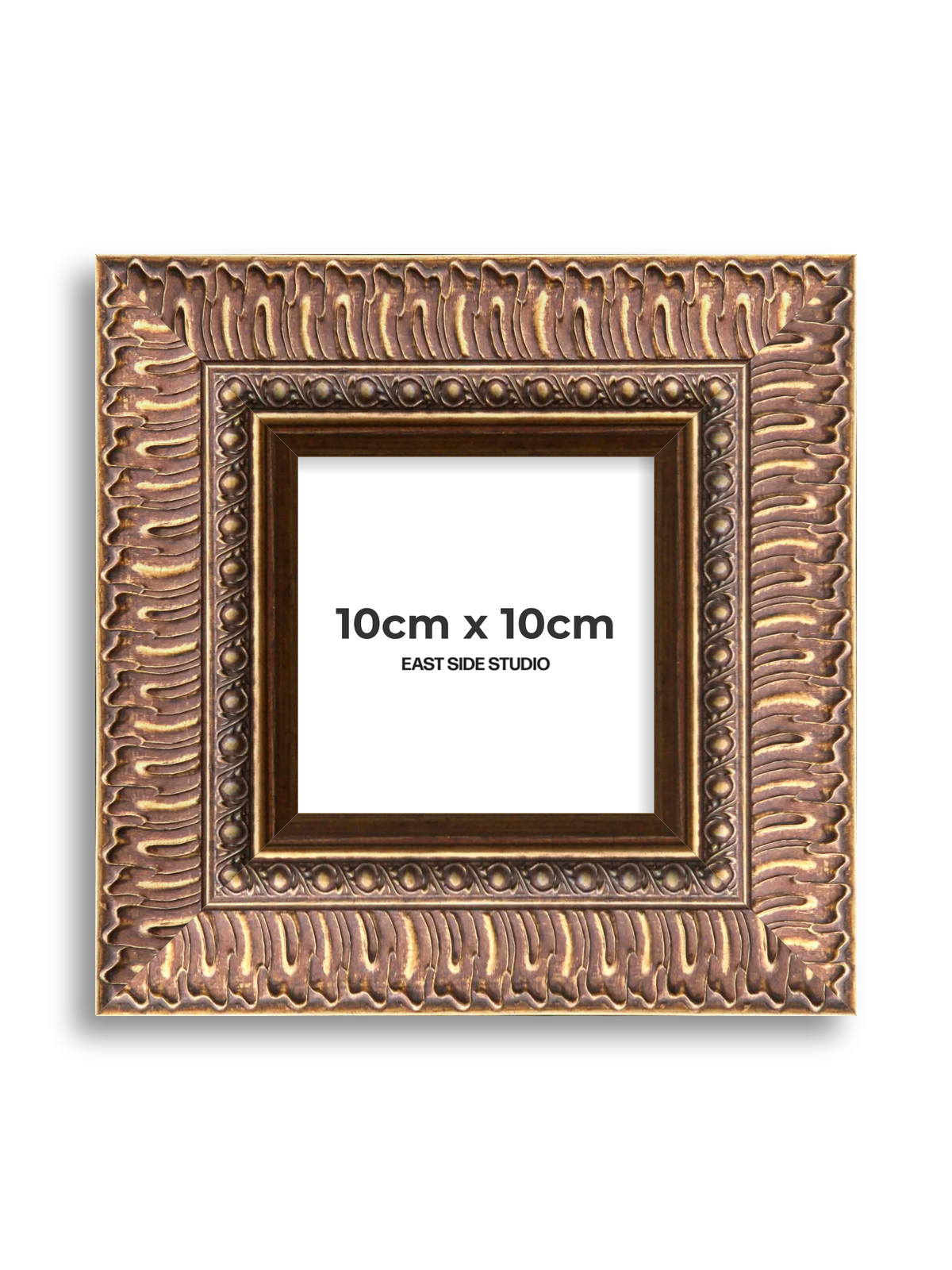 Palmette Burnished Gold 10cm x 10cm picture frame