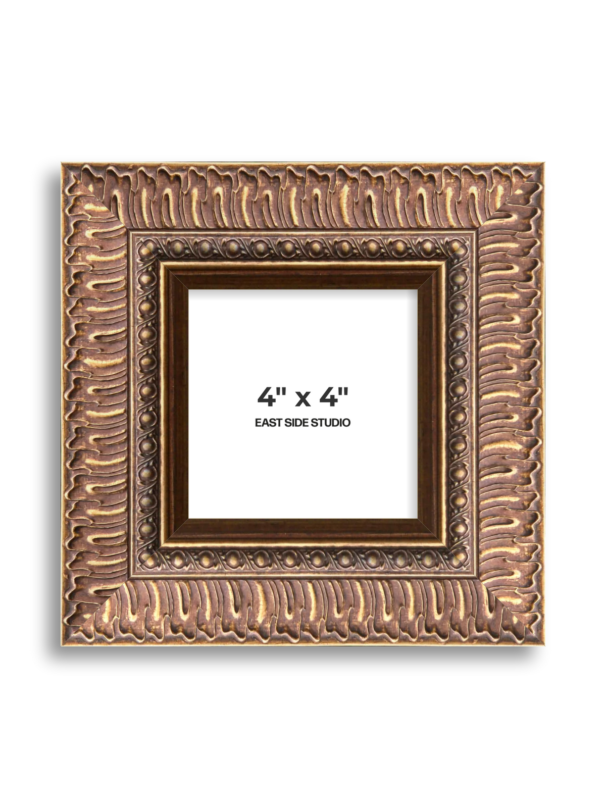 Palmette Burnished Gold 4" x 4" picture frame