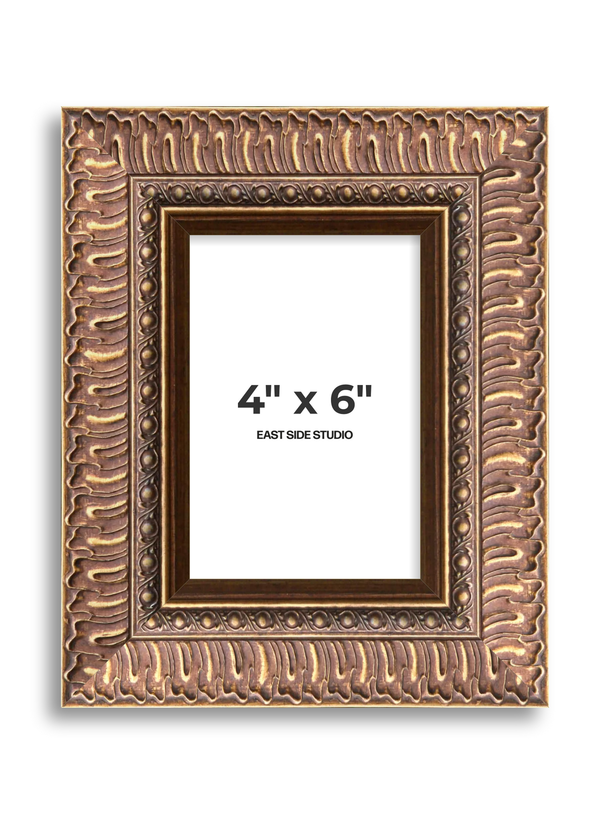 Palmette Burnished Gold 4" x 6" picture frame