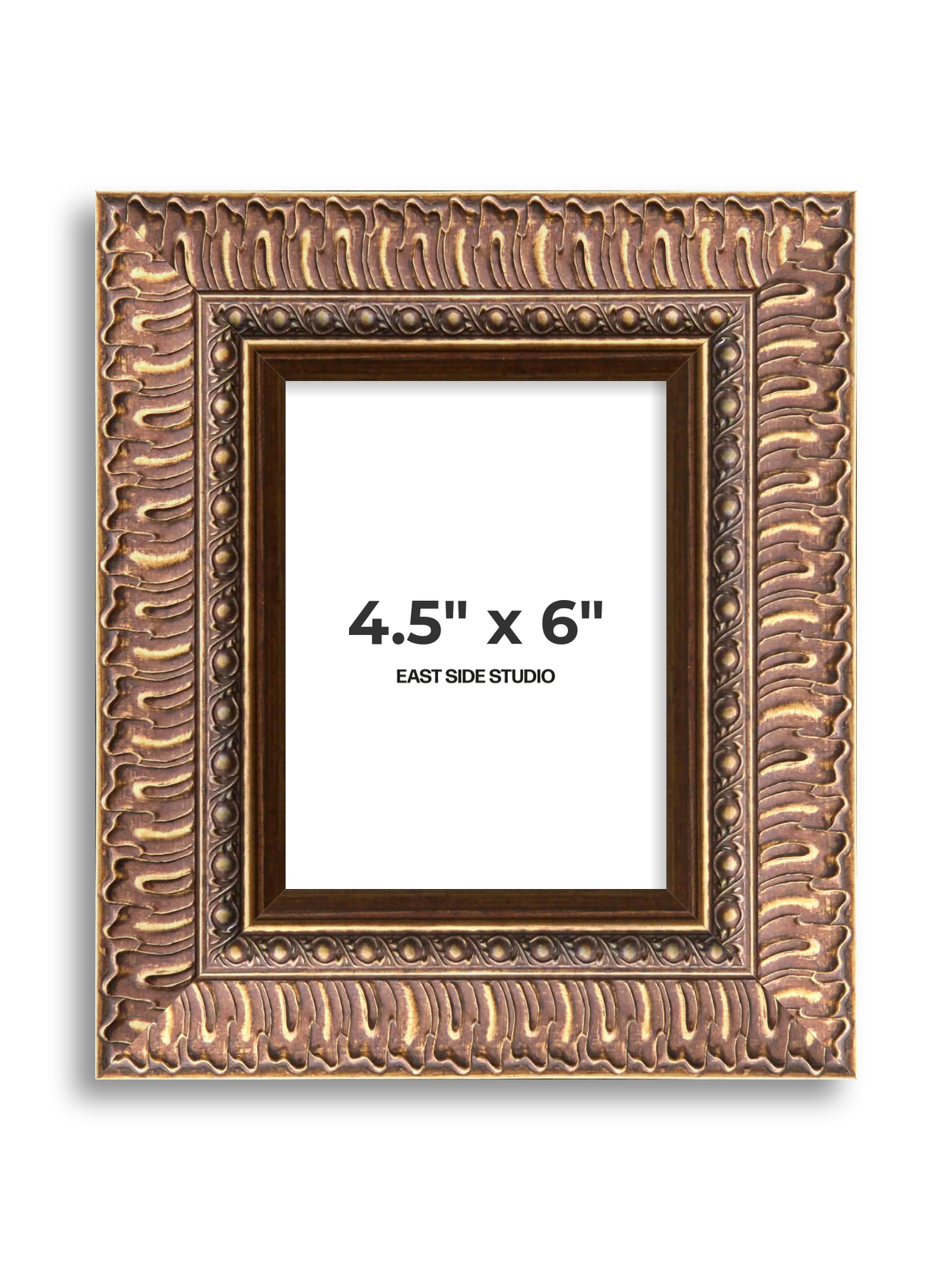 Palmette Burnished Gold 4.5" x 6" picture frame