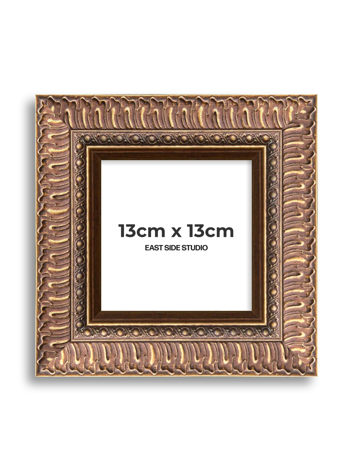 Palmette Burnished Gold 13cm x 13cm picture frame
