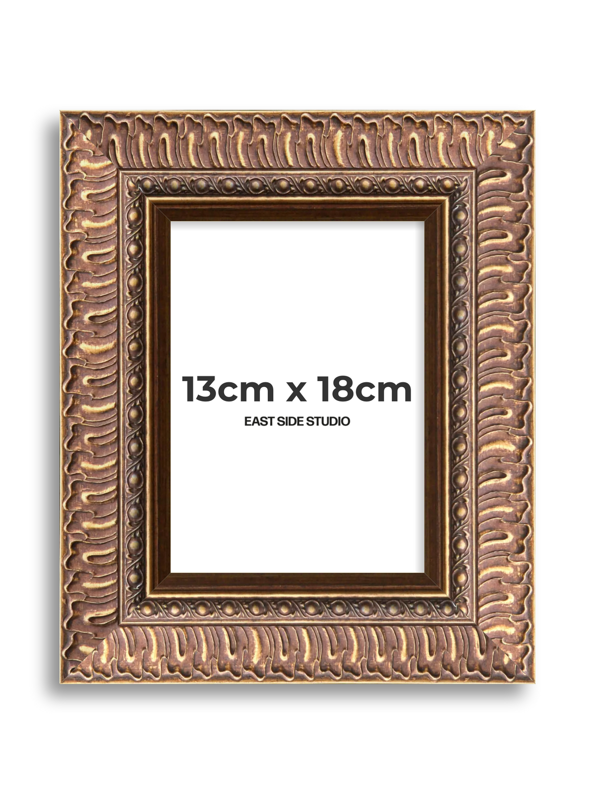 Palmette Burnished Gold 13cm x 18cm picture frame