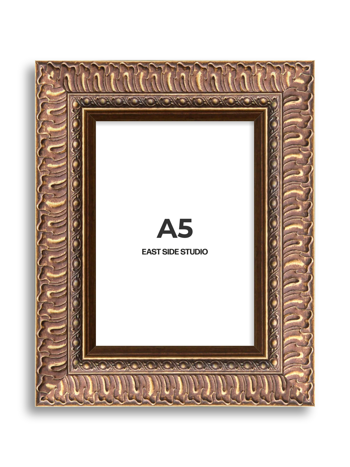 Palmette Burnished Gold A5 picture frame