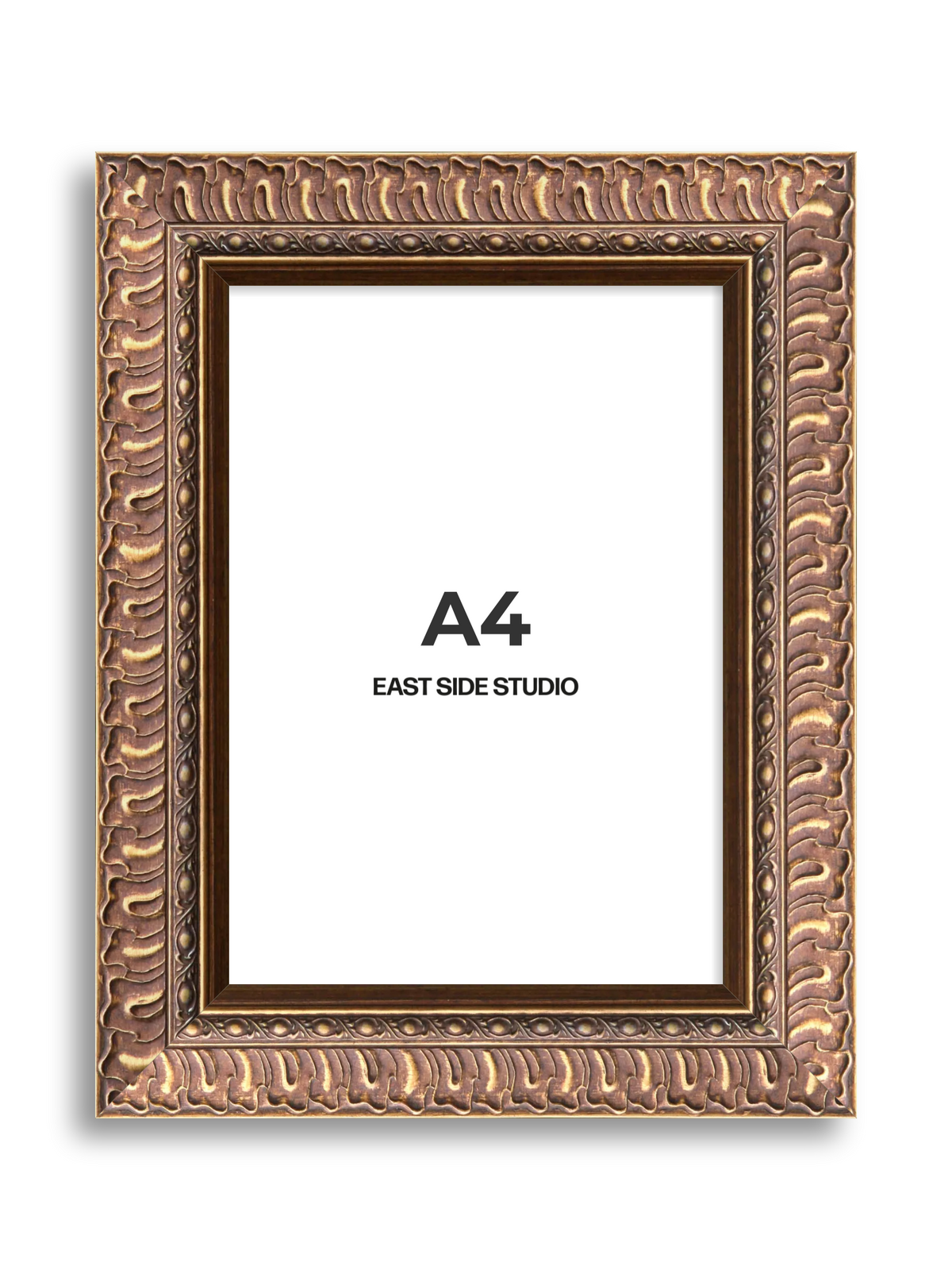Palmette Burnished Gold A4 picture frame