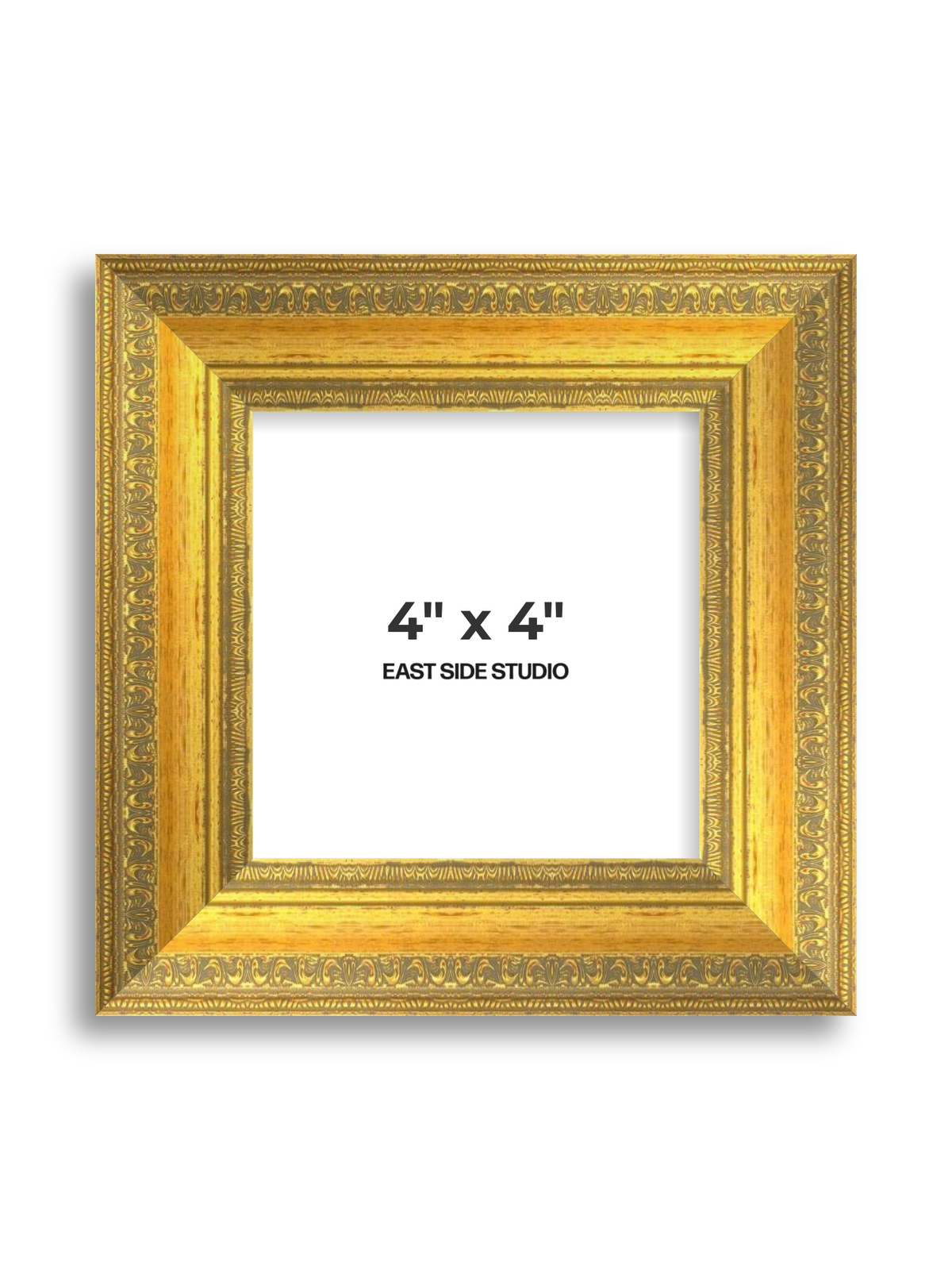 Florin Sculpted Gold 4" x 4" picture frame