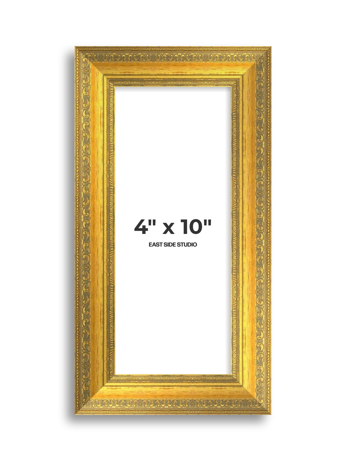Florin Sculpted Gold 4" x 10" picture frame