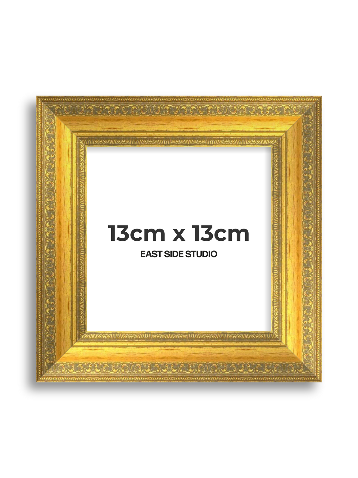Florin Sculpted Gold 13cm x 13cm picture frame