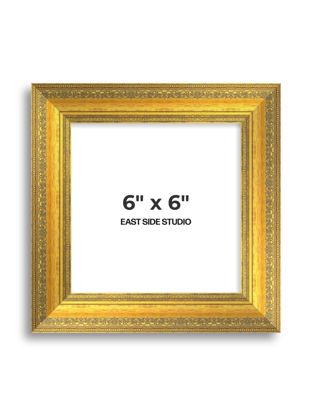 Florin Sculpted Gold 6" x 6" picture frame