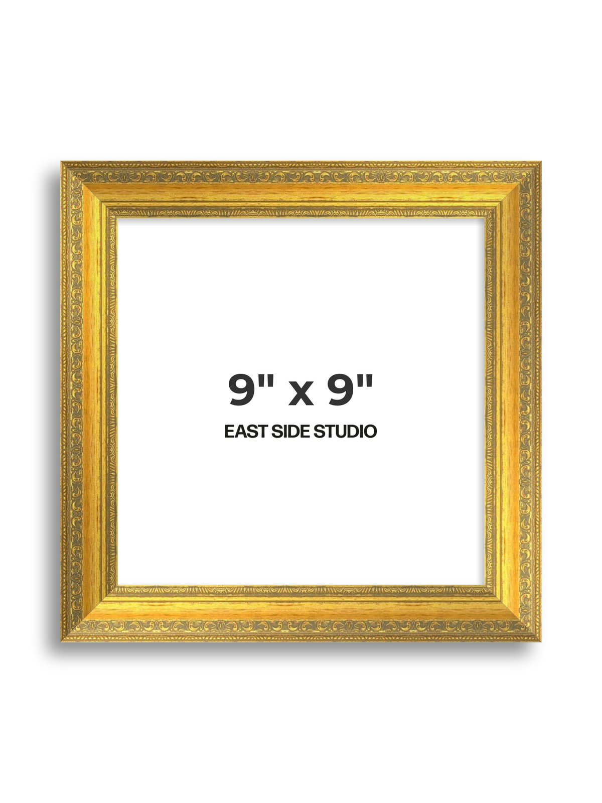 Florin Sculpted Gold 9" x 9" picture frame