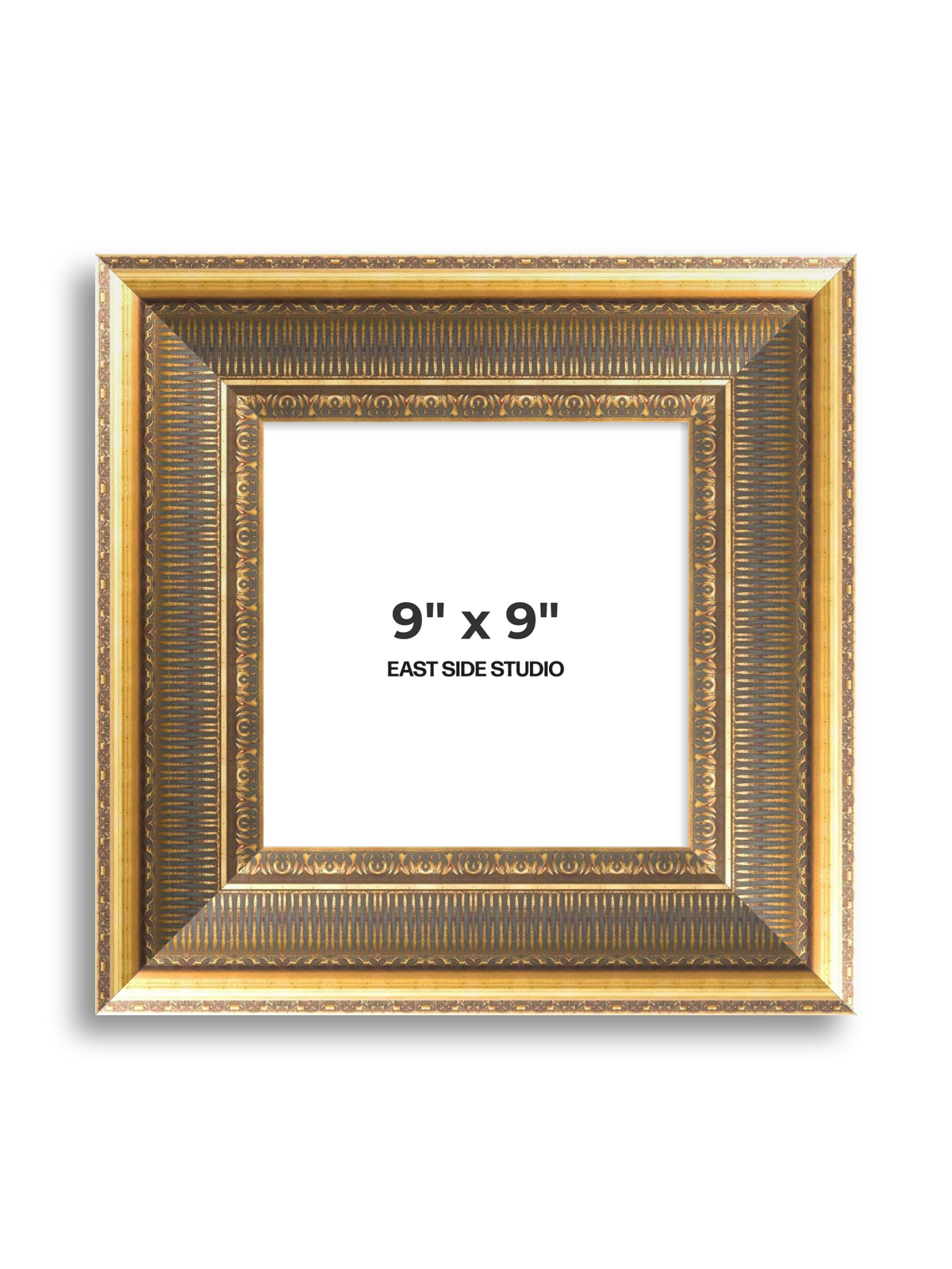 Cornice Grand Aged Gold 9" x 9" picture frame
