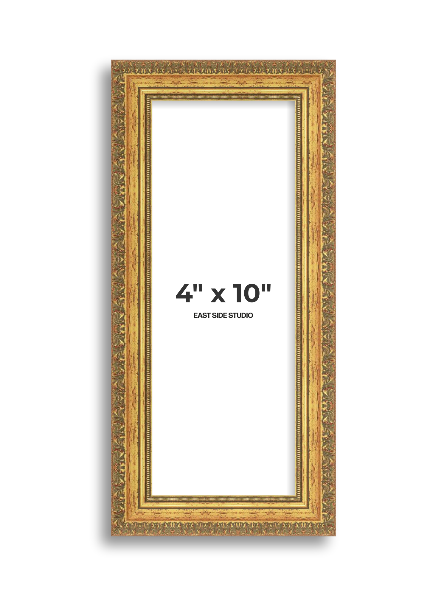 Ornate Gold 4" x 10" picture frame