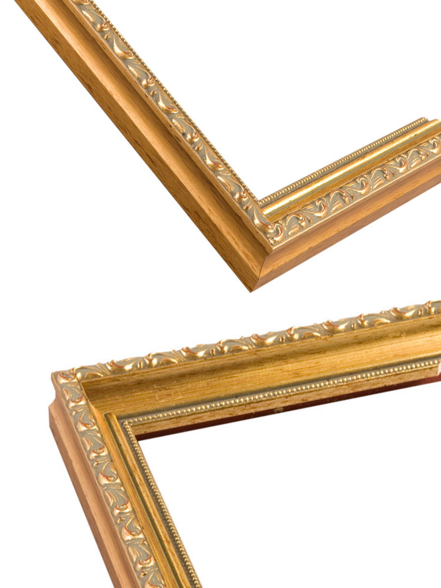 Ornate Gold picture frame chevron view