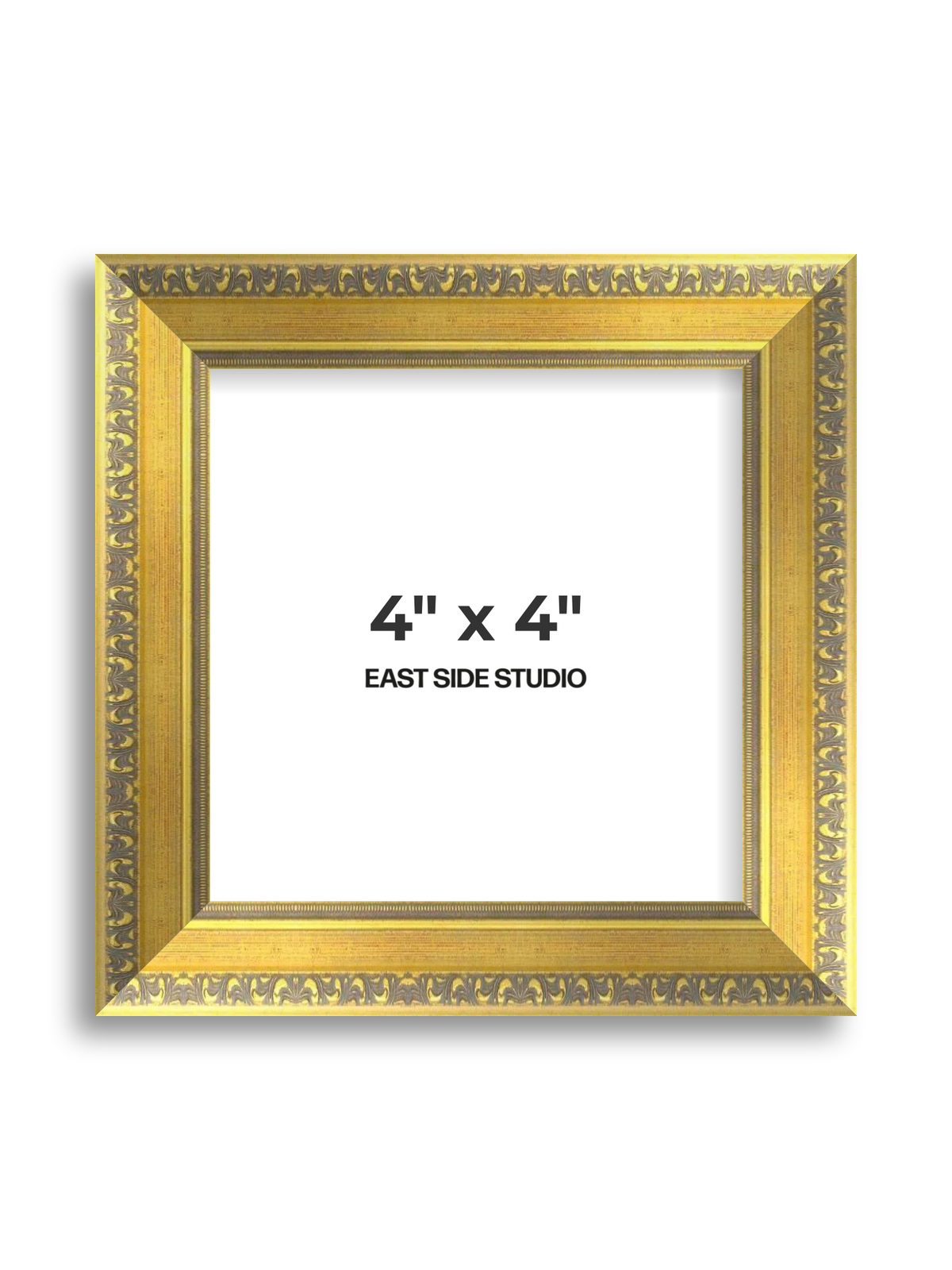 Florin Gold 4" x 4" picture frame