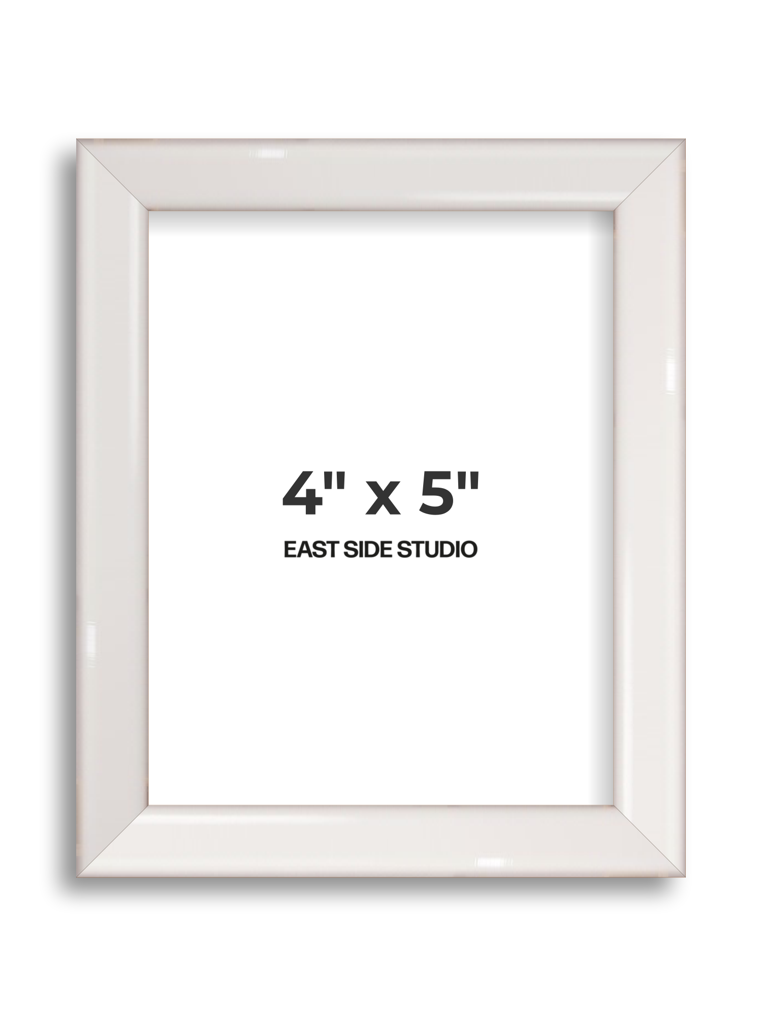 White Gloss 4" x 5" picture frame