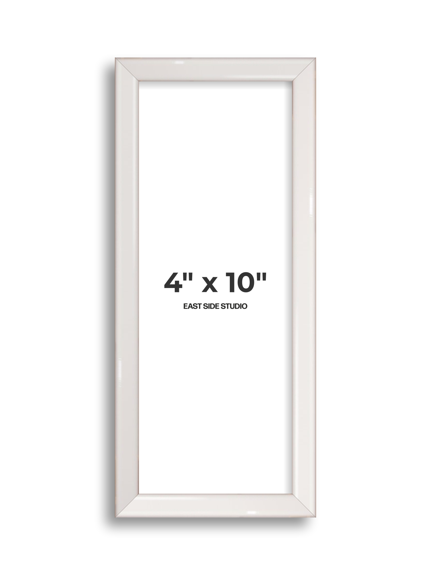 White Gloss 4" x 10" picture frame