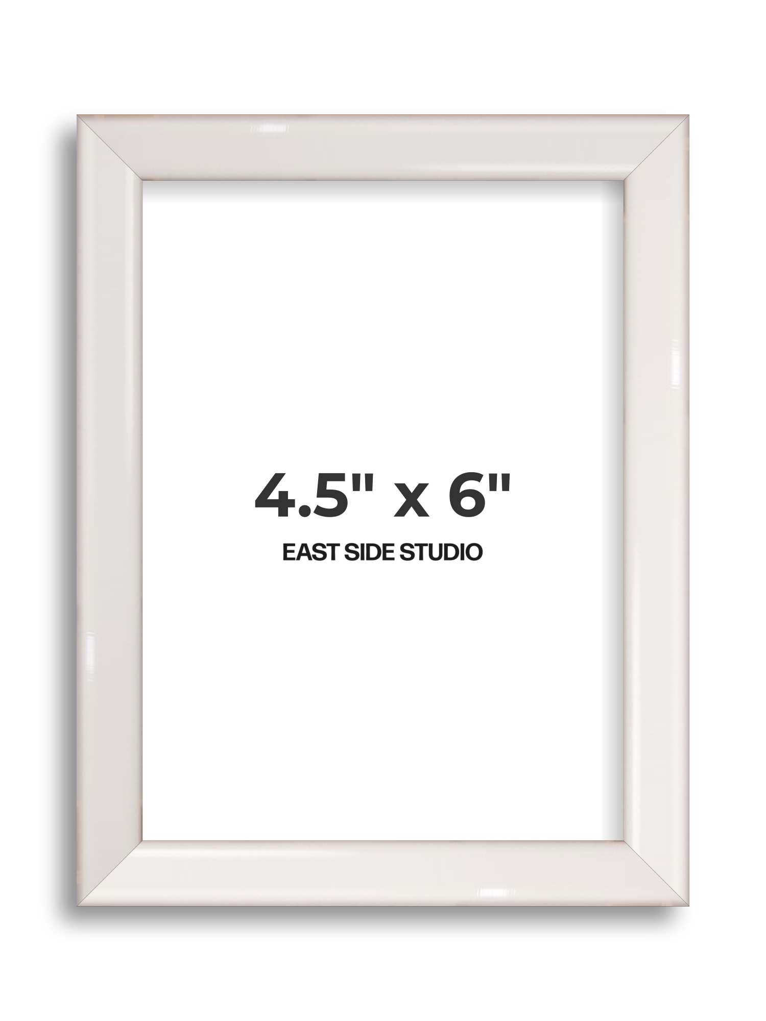 White Gloss 4.5" x 6" picture frame
