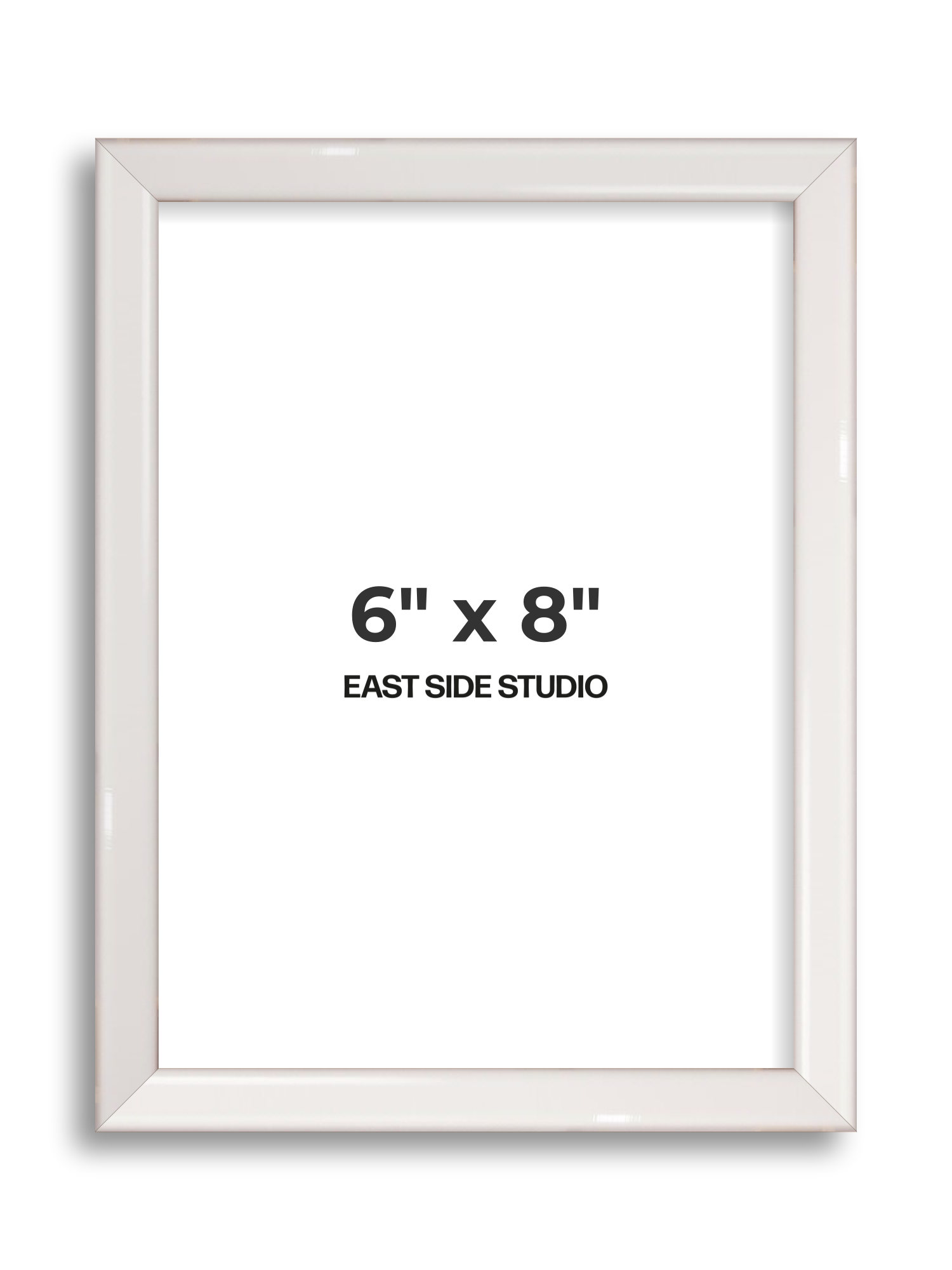 White Gloss 6" x 8" picture frame