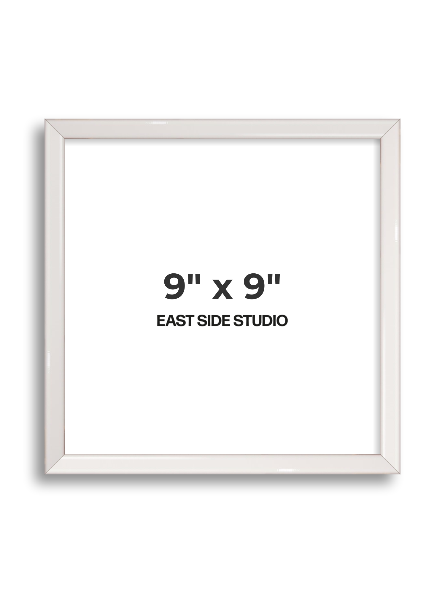White Gloss 9" x 9" picture frame