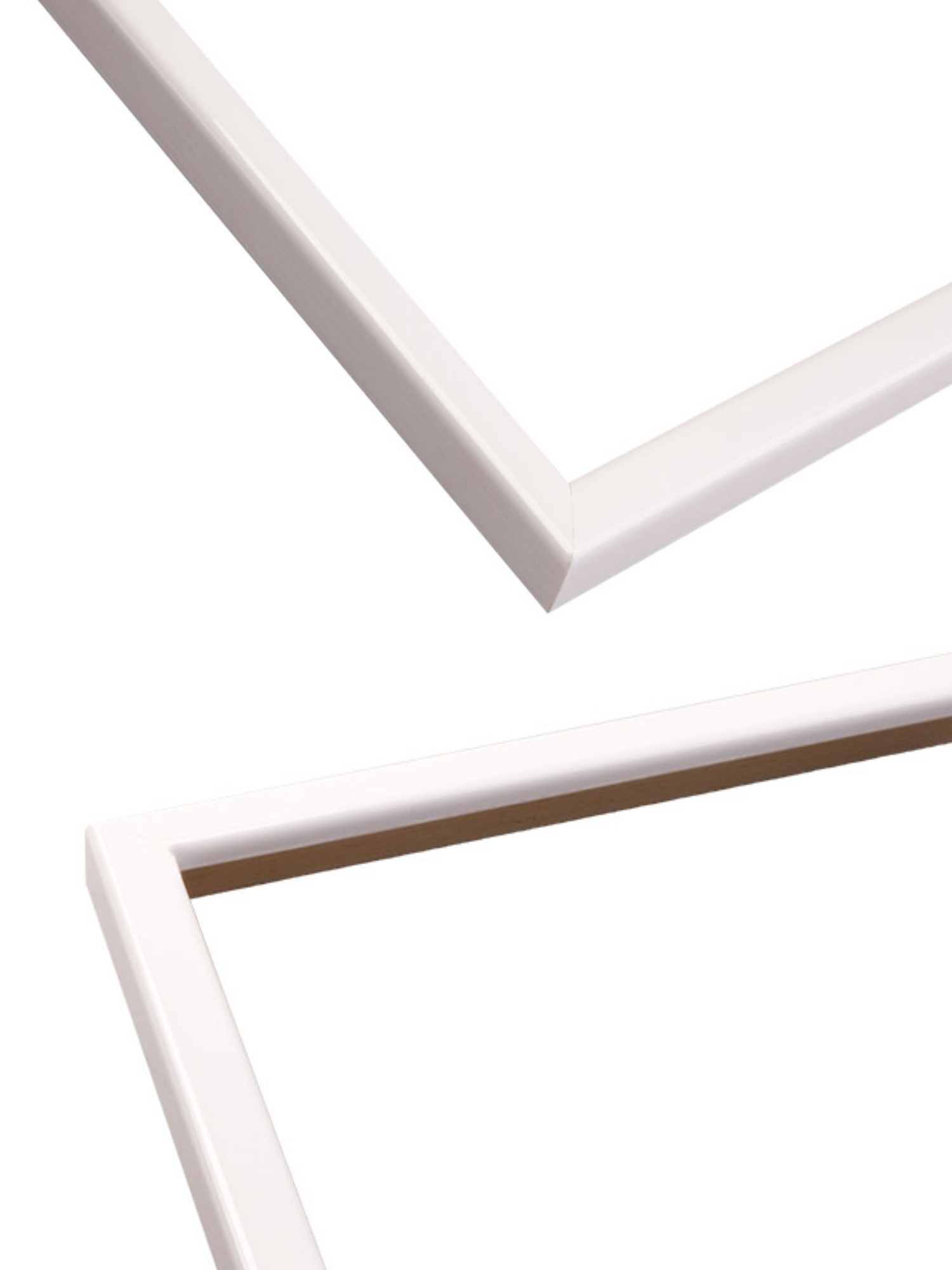 White Gloss - Slim picture frame chevron view