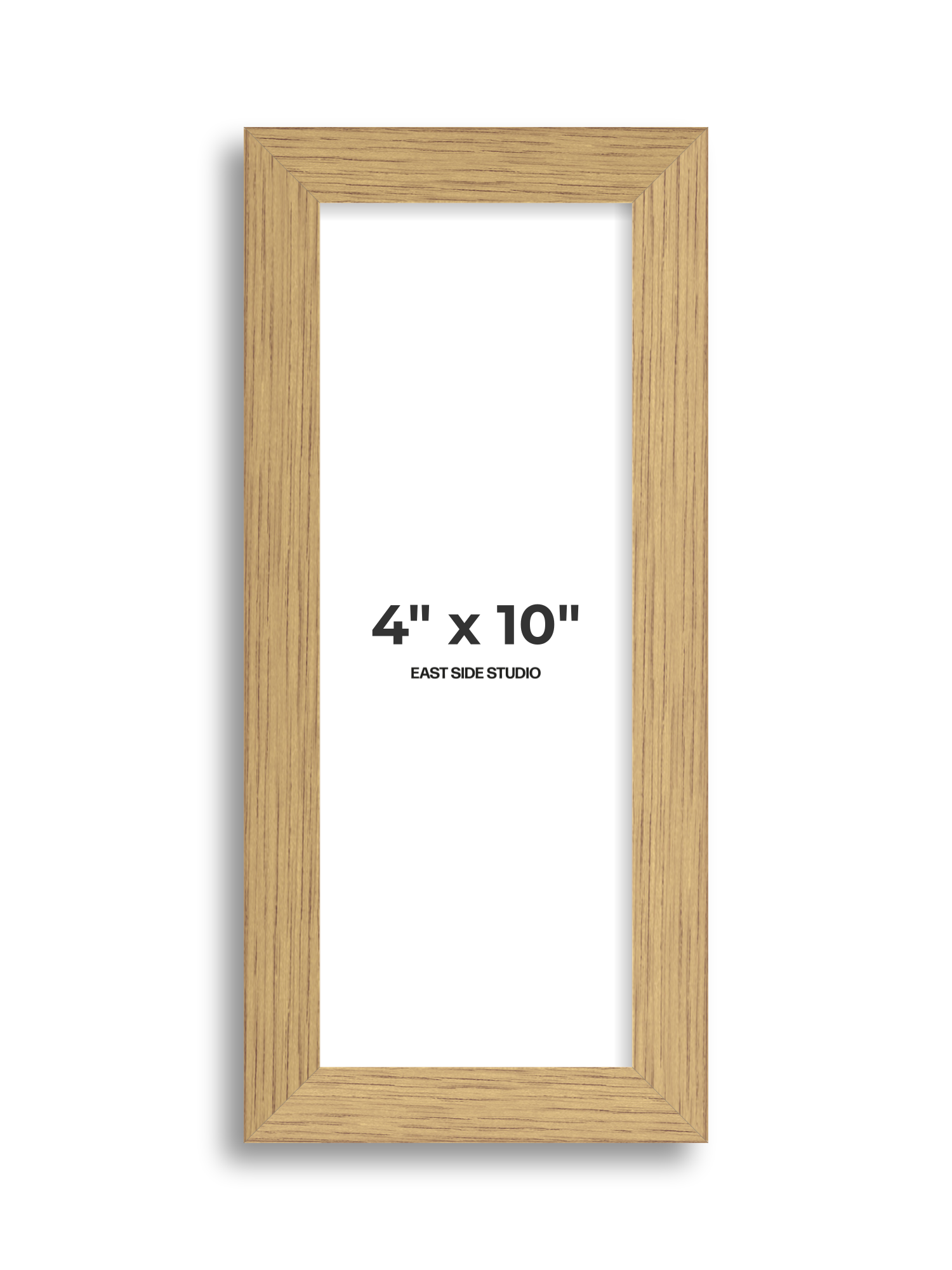 Solid Oak 4" x 10" picture frame