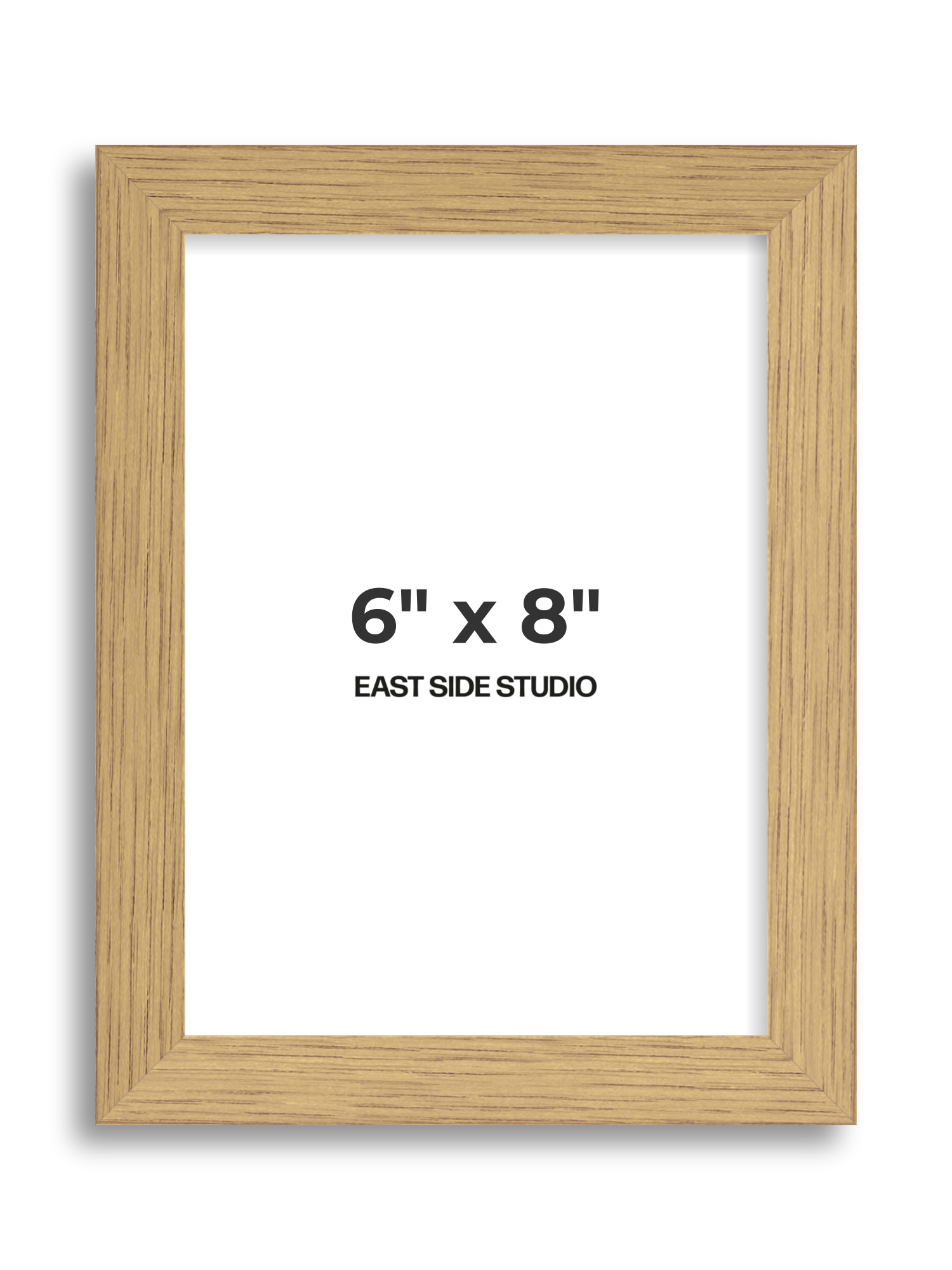 Solid Oak 6" x 8" picture frame