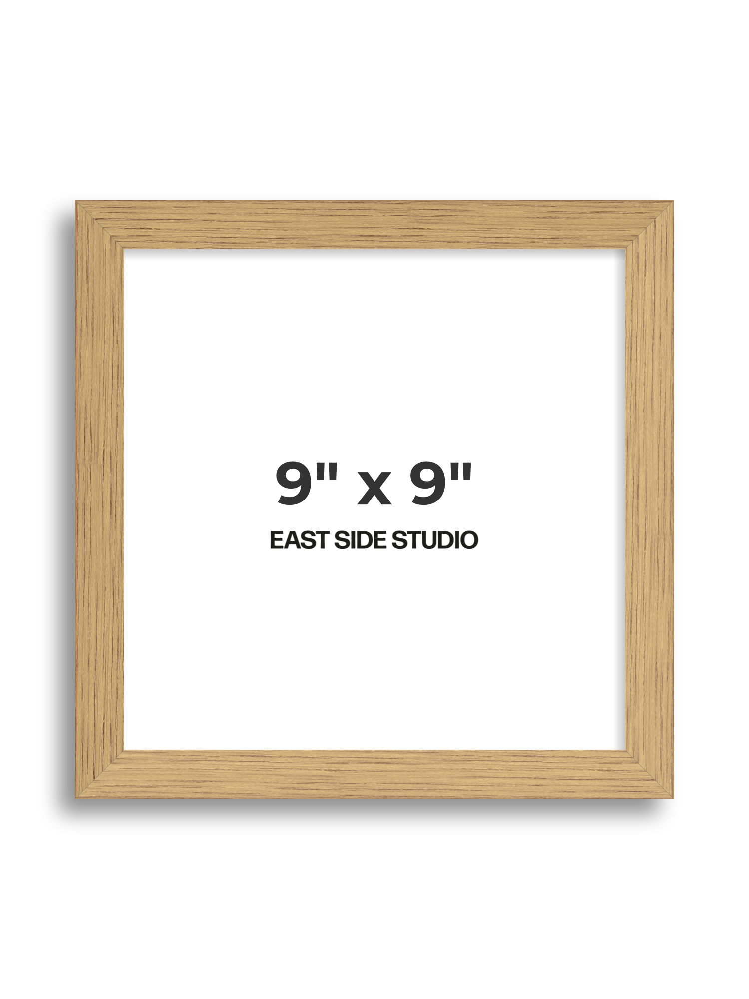 Solid Oak 9" x 9" picture frame