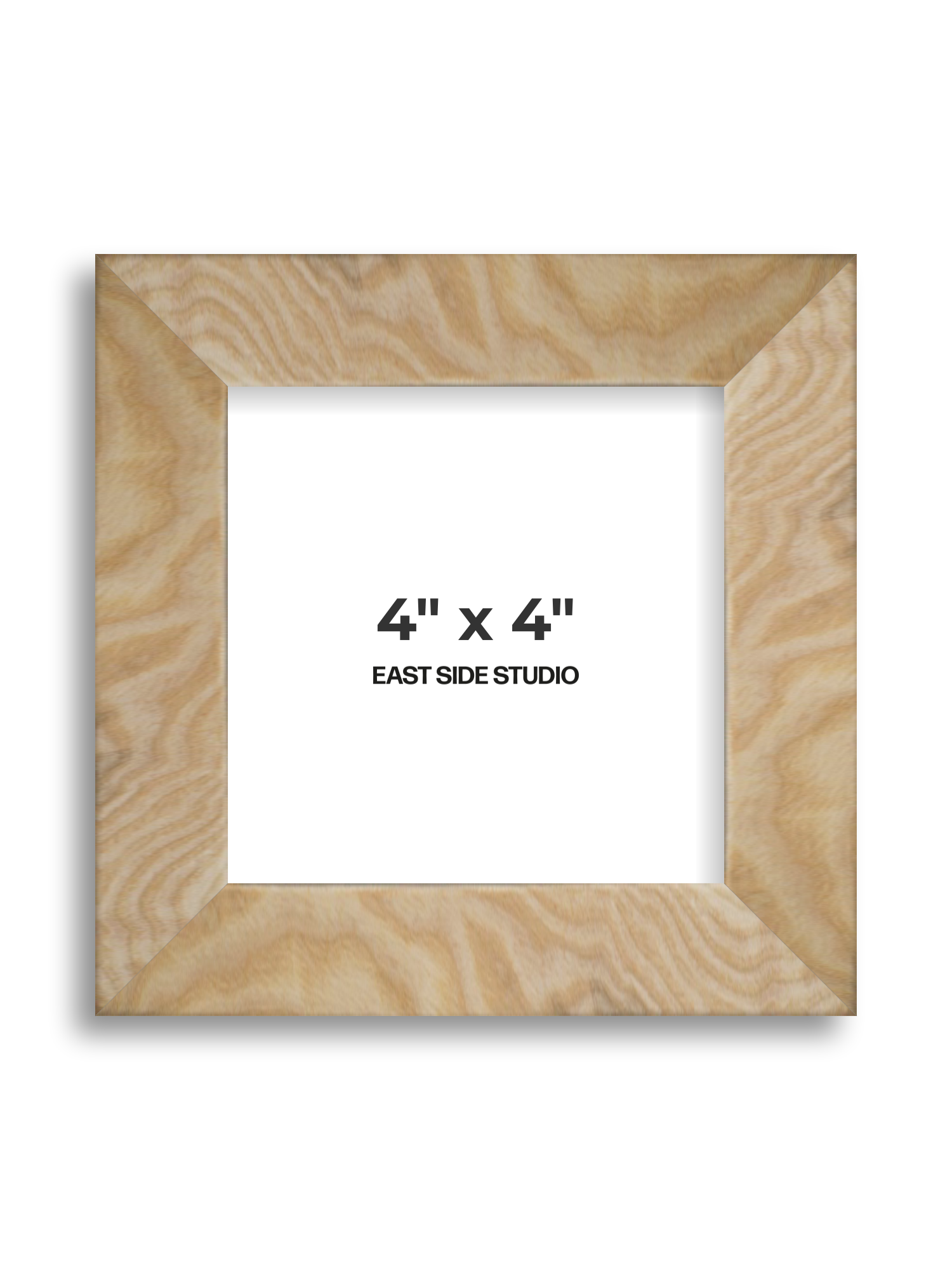 Solid Ash 4" x 4" picture frame