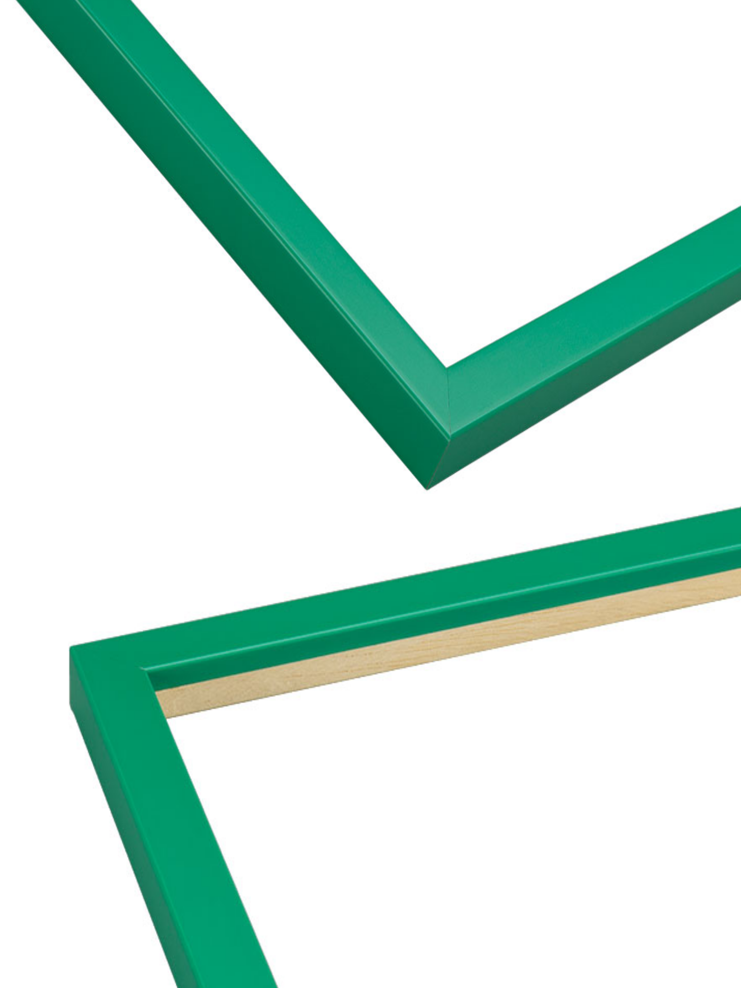 Emerald Green - Slim picture frame chevron view