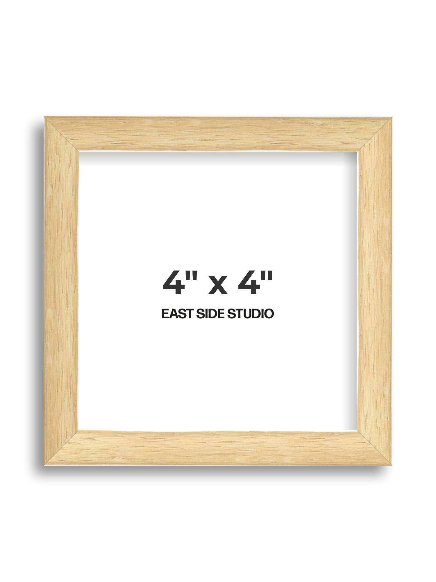 Solid Oak 4" x 4" picture frame